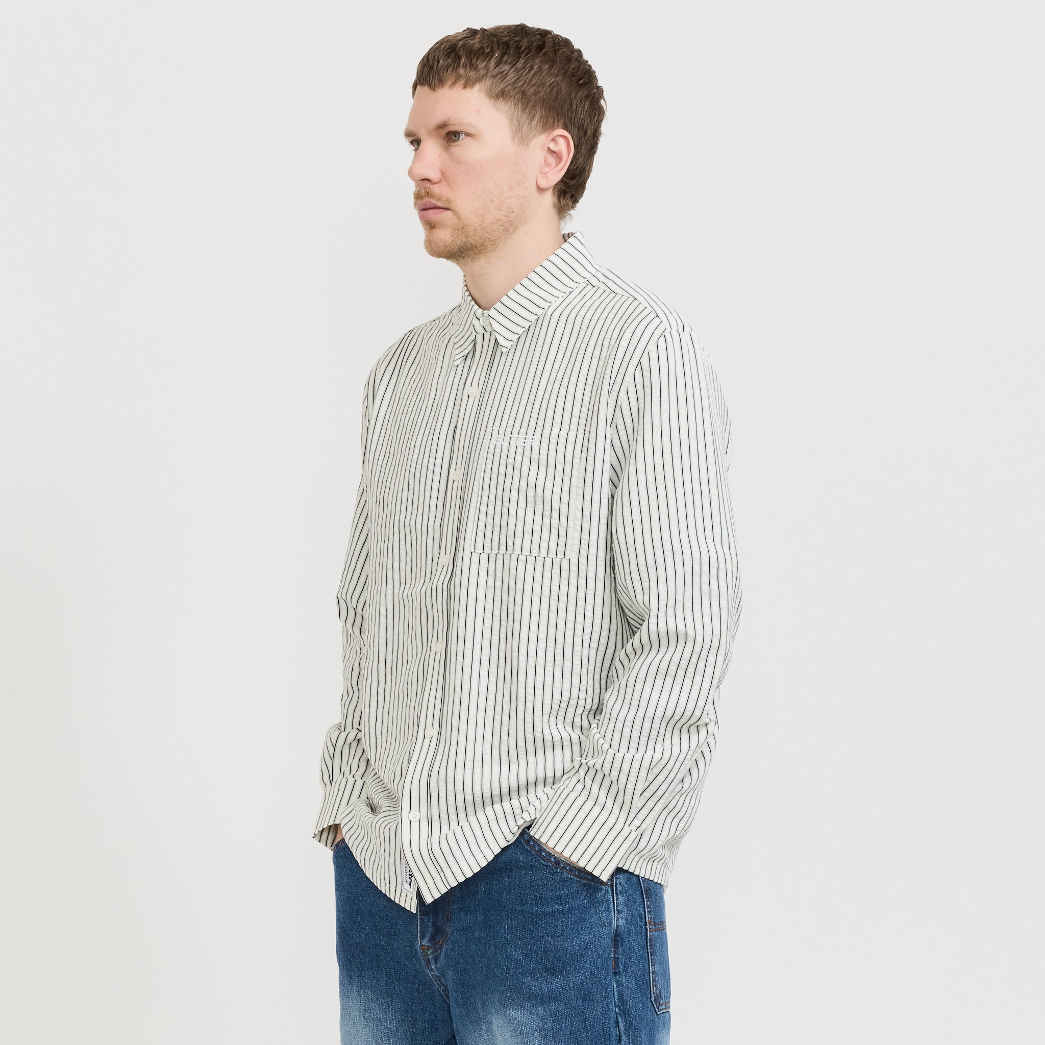 Butter Goods | Lines Shirt White | Maplestore
