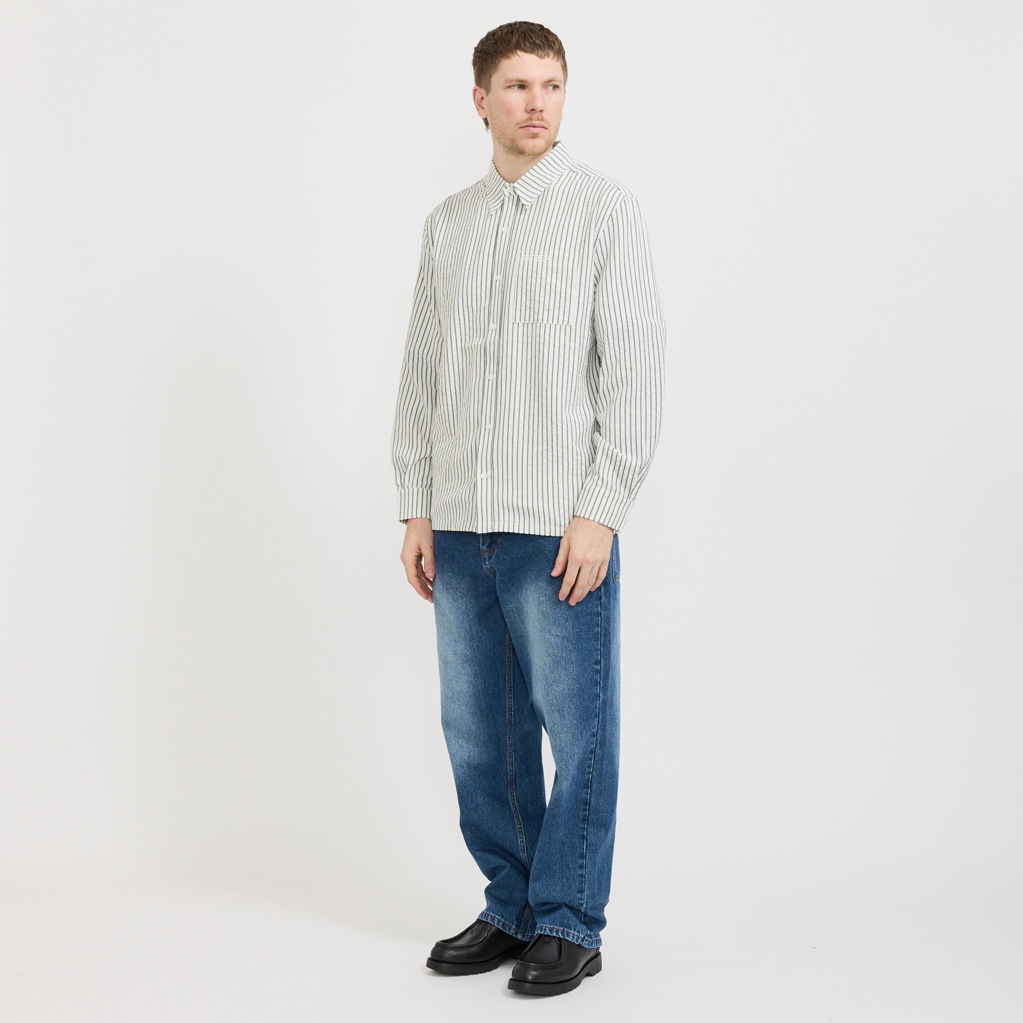 Butter Goods | Lines Shirt White | Maplestore