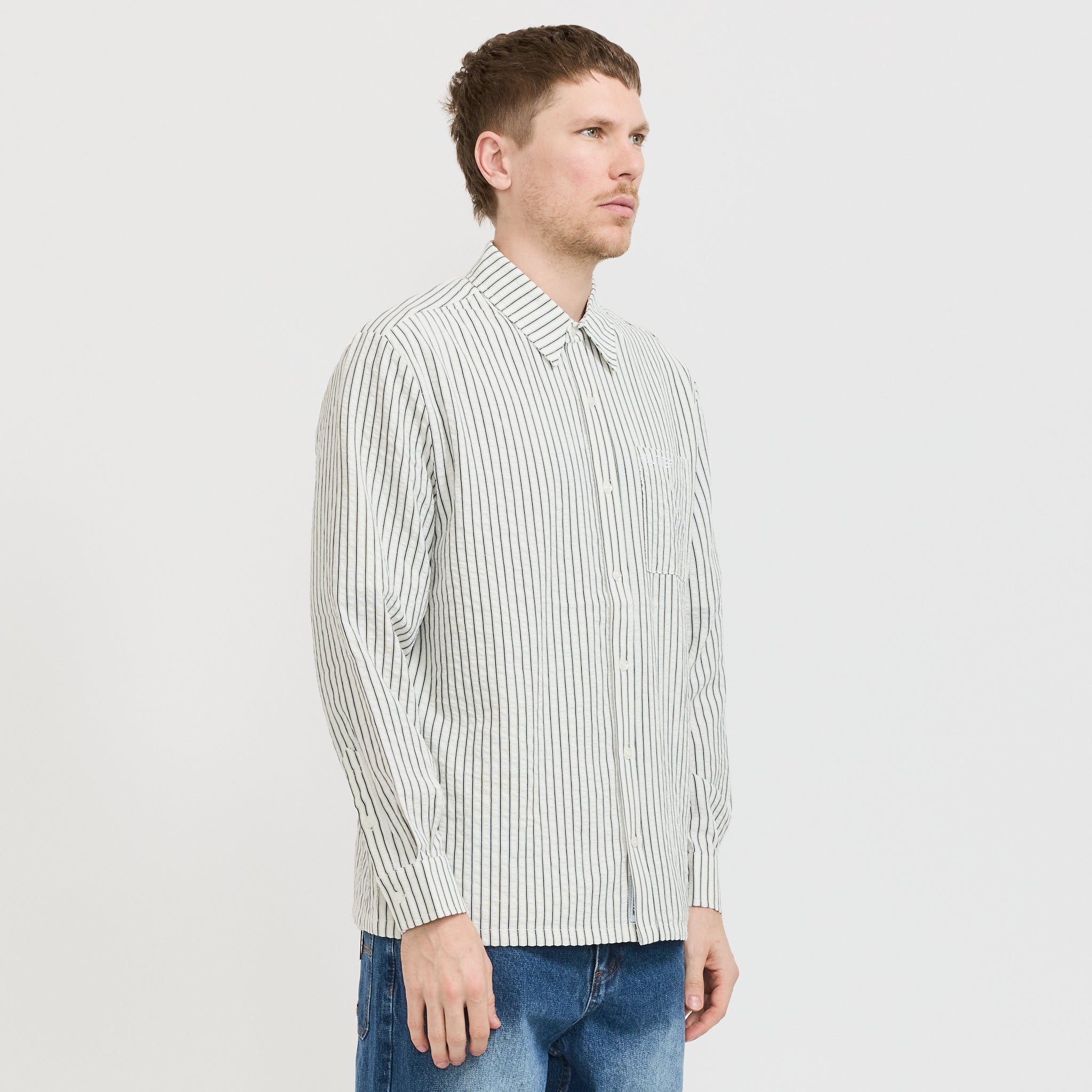 Butter Goods | Lines Shirt White | Maplestore