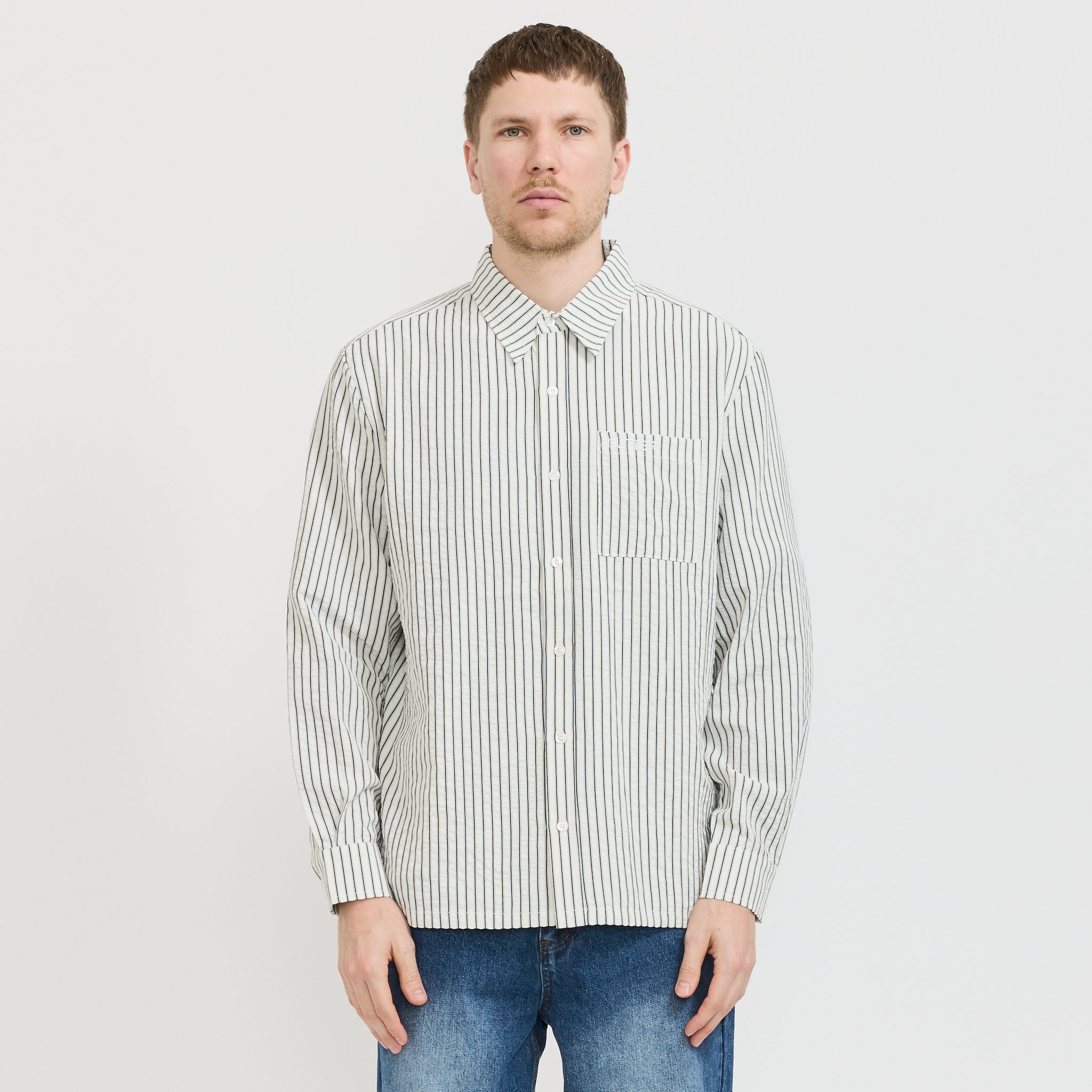 Butter Goods | Lines Shirt White | Maplestore