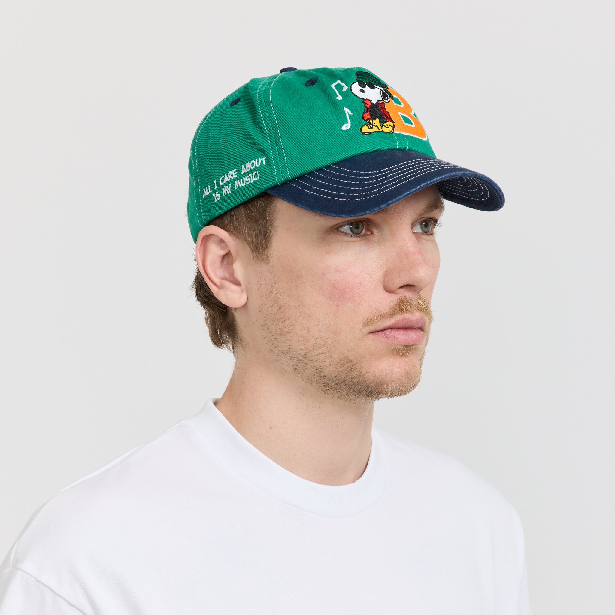 Butter Goods | Music Snapback Cap Washed Kelly Green/Navy | Maplestore