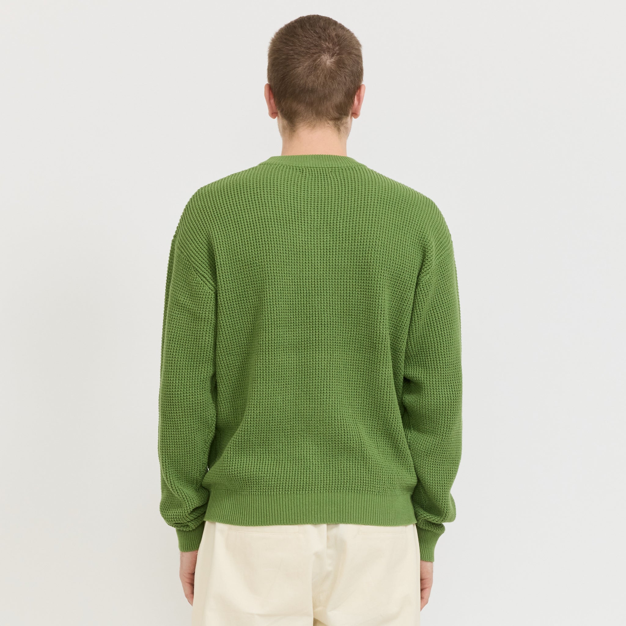 Newcomer Reversible Knit Sweater Grass