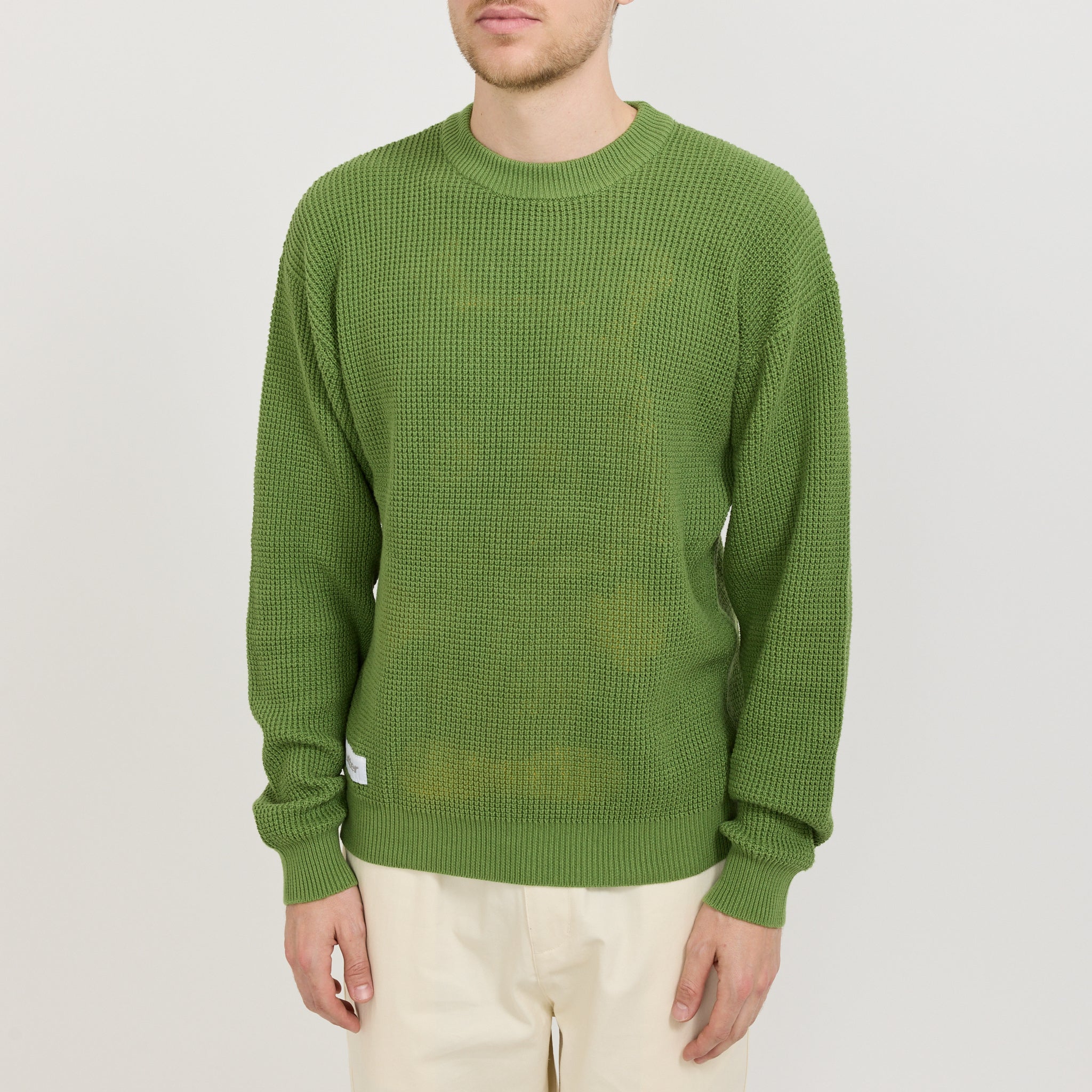 Newcomer Reversible Knit Sweater Grass