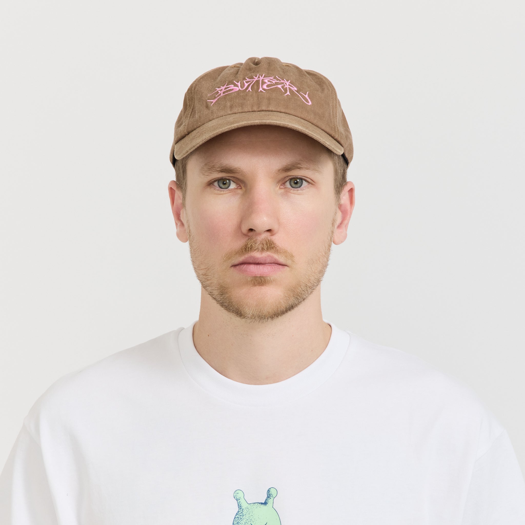 Scrawling 5 Panel Cap Washed Brown