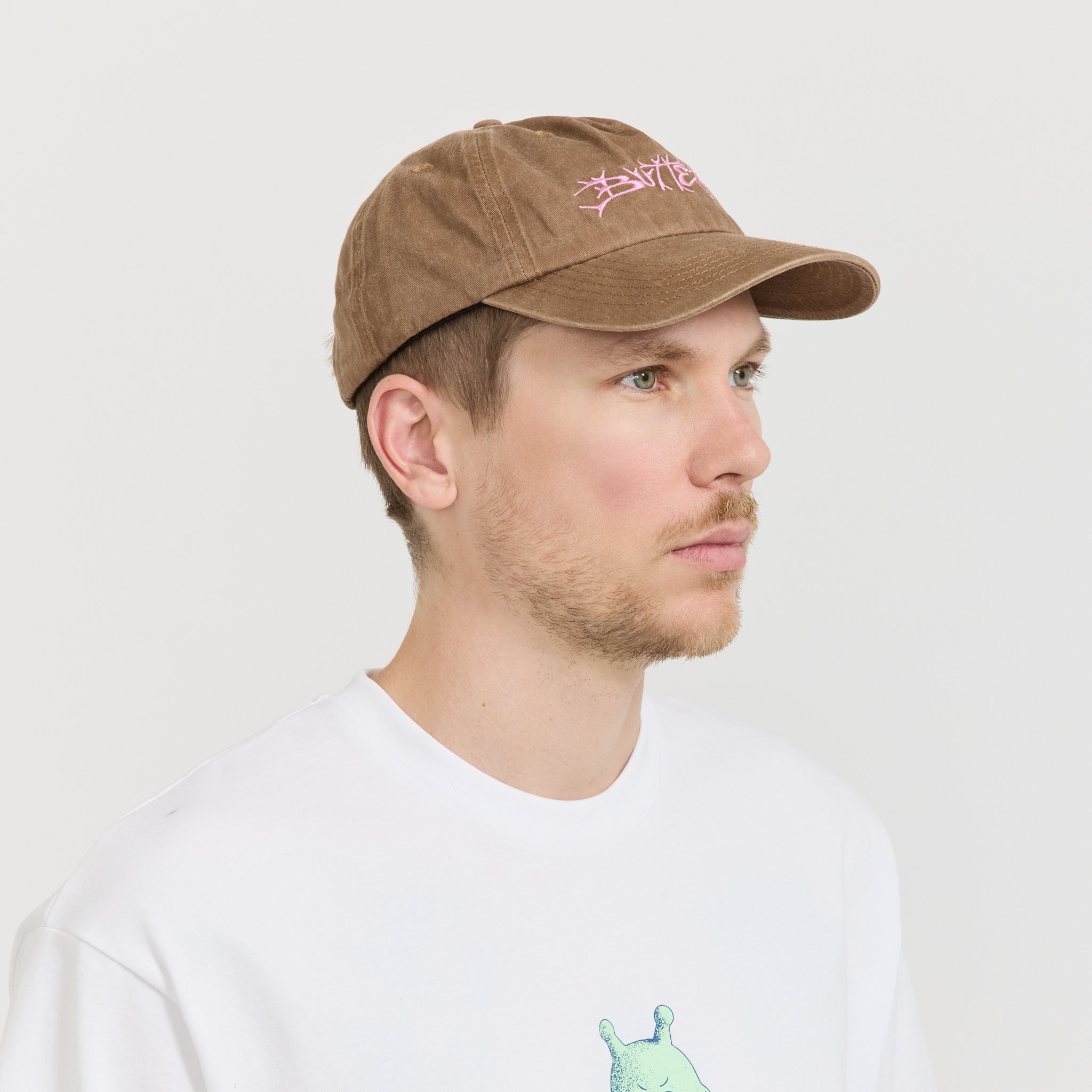 Scrawling 5 Panel Cap Washed Brown
