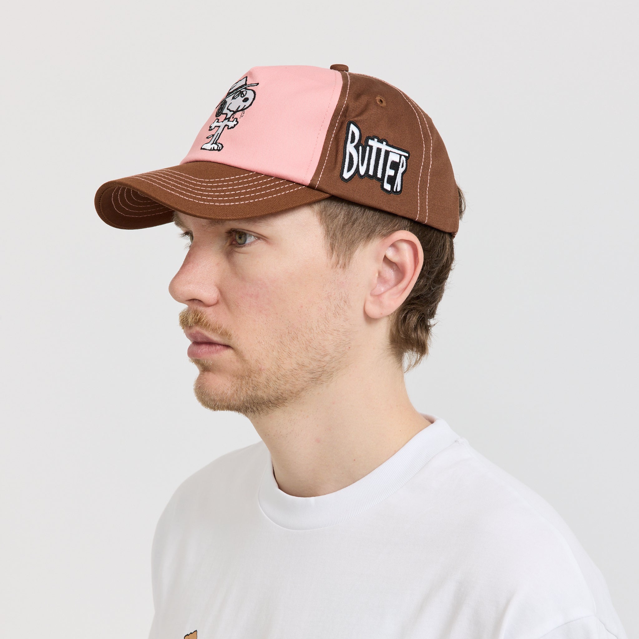 Butter Goods | Spike 5 Panel Cap Brown/Light Pink | Maplestore