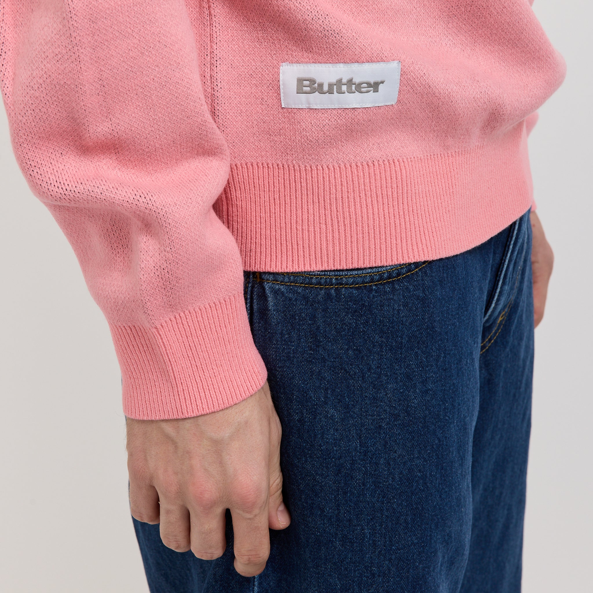 Butter Goods | Spike Knit Sweater Light Pink | Maplestore