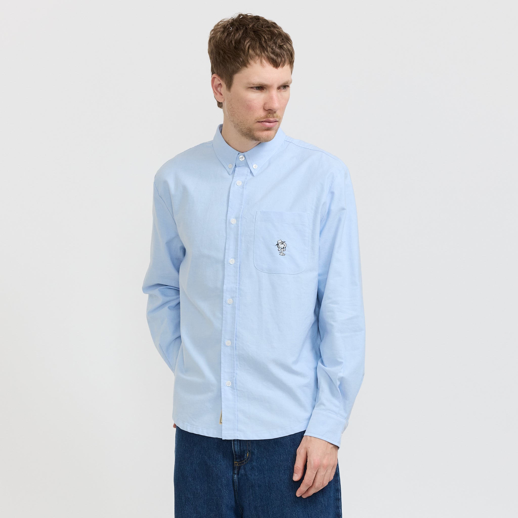 Butter Goods | Spike Oxford Shirt Blue | Maplestore