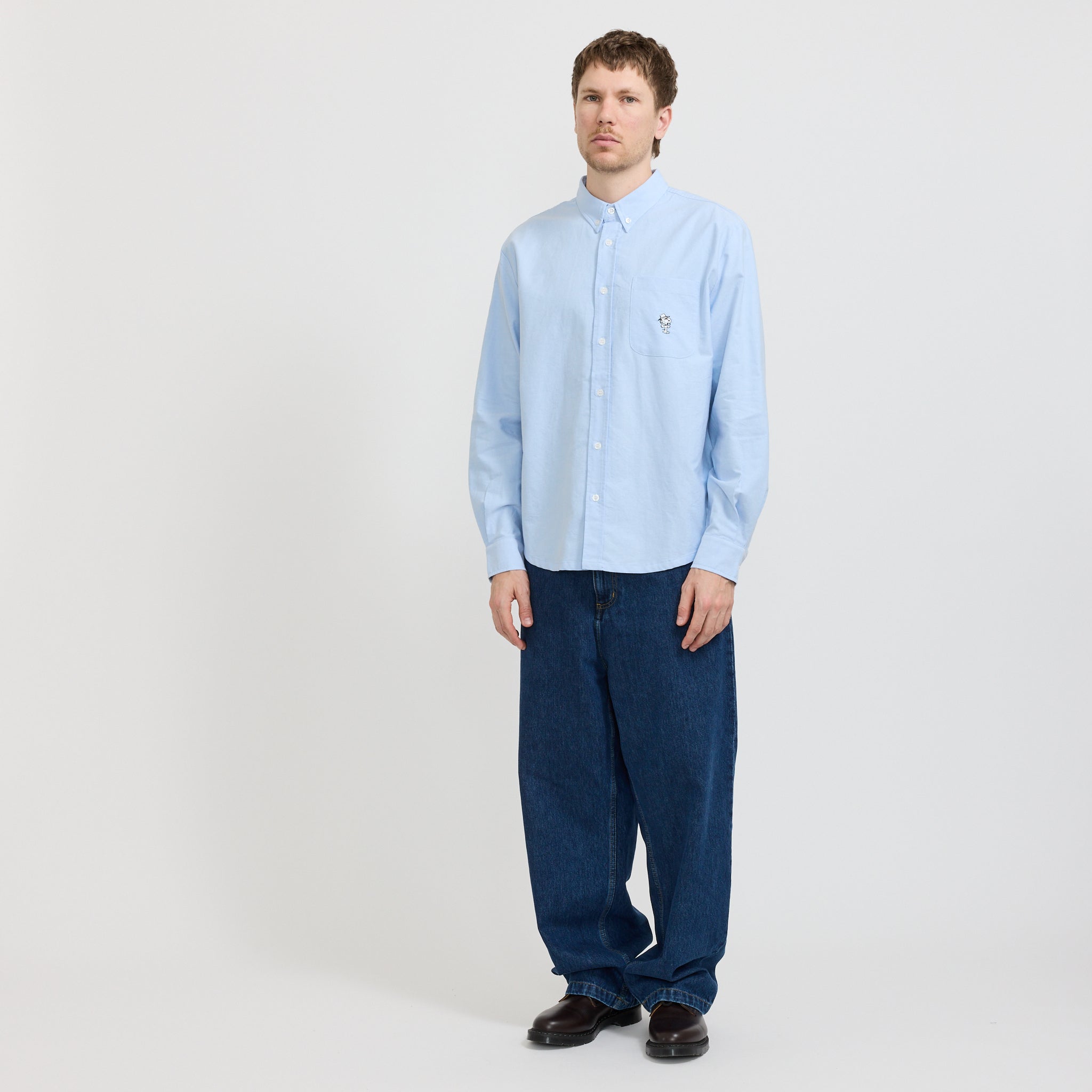 Butter Goods | Spike Oxford Shirt Blue | Maplestore