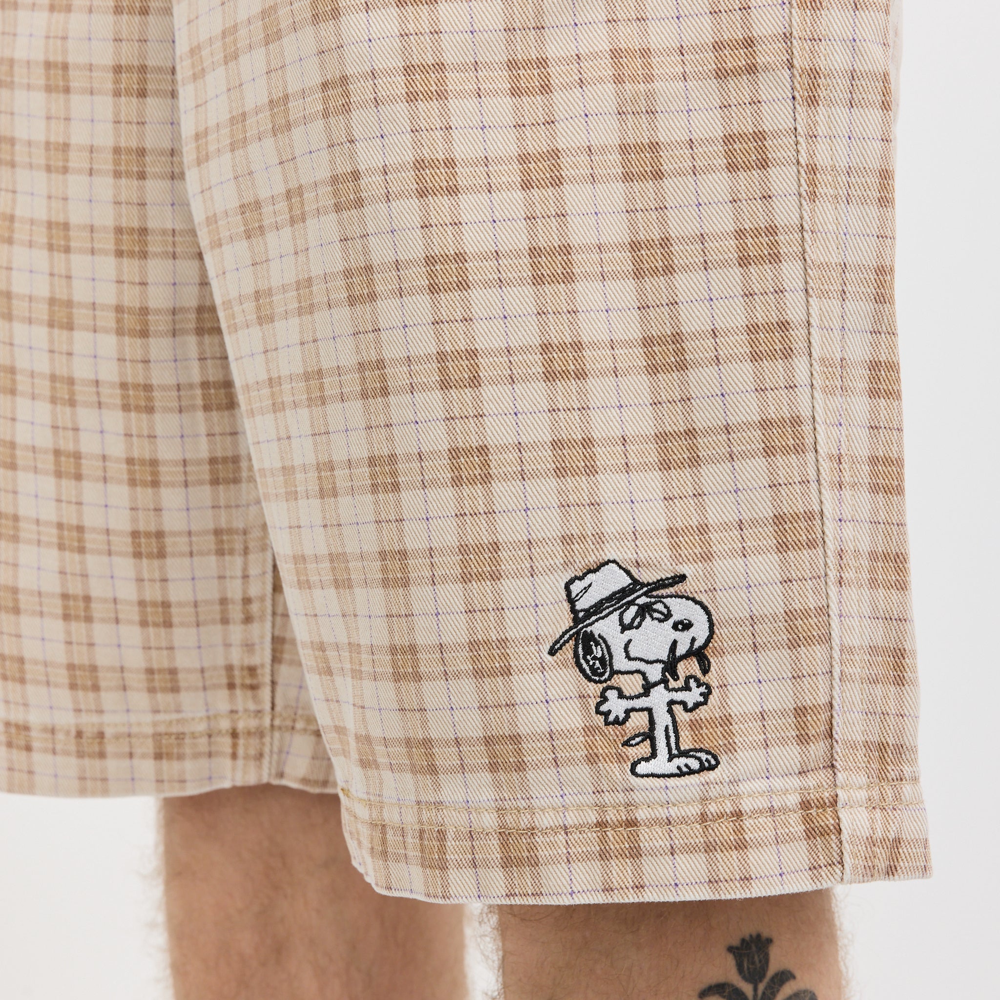 Butter Goods | Spike Work Shorts Sandstone Plaid | Maplestore