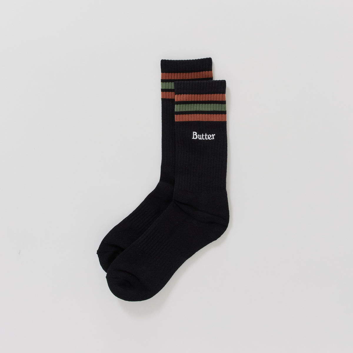 Butter Goods | Stripe Socks Black | Maplestore