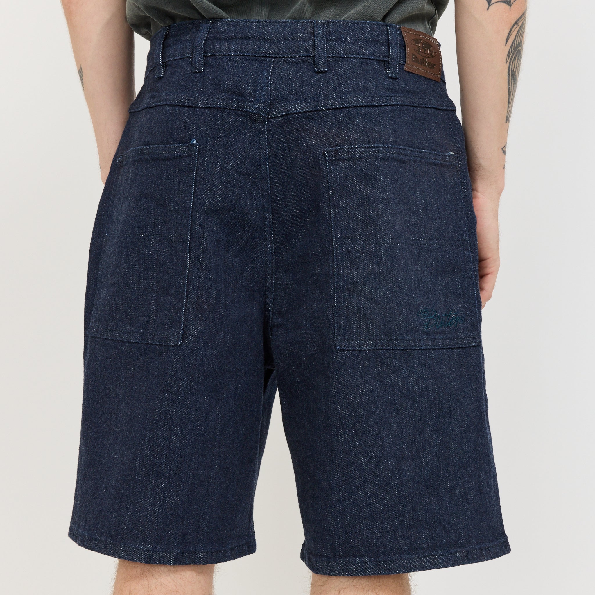 Trim Denim Shorts Rinsed Indigo