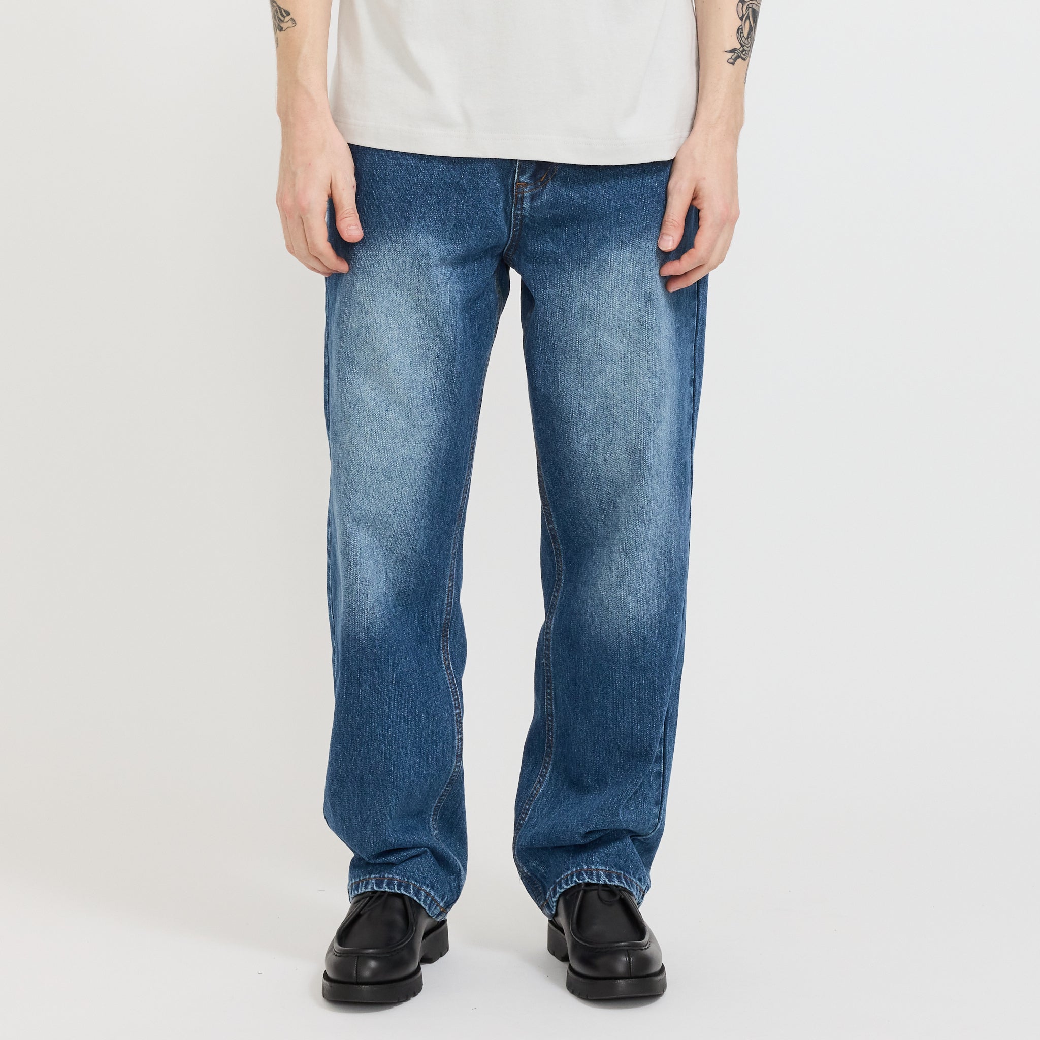 Butter Goods | Witness Denim Jeans Mid Indigo Slub | Maplestore