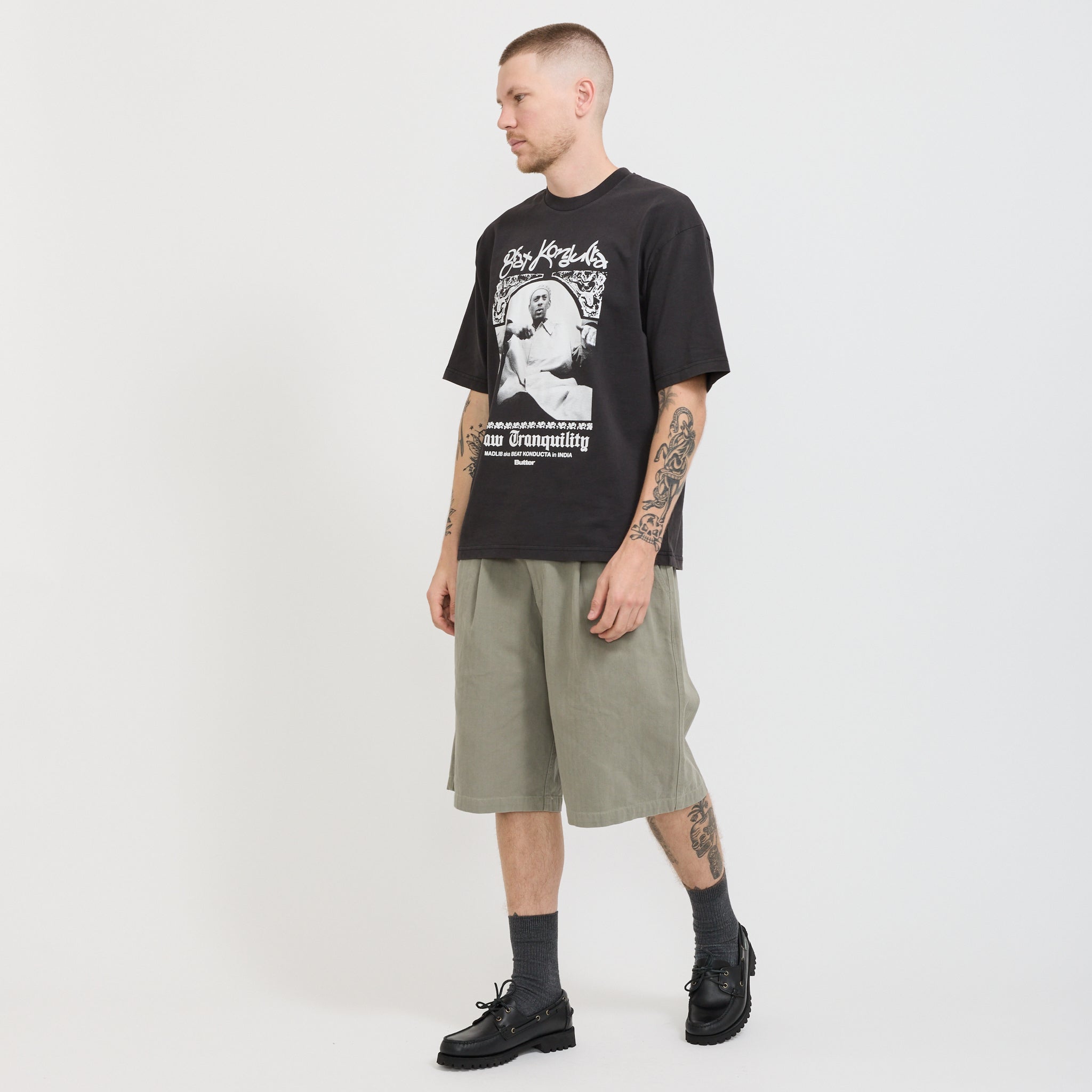 India Tee Washed Black