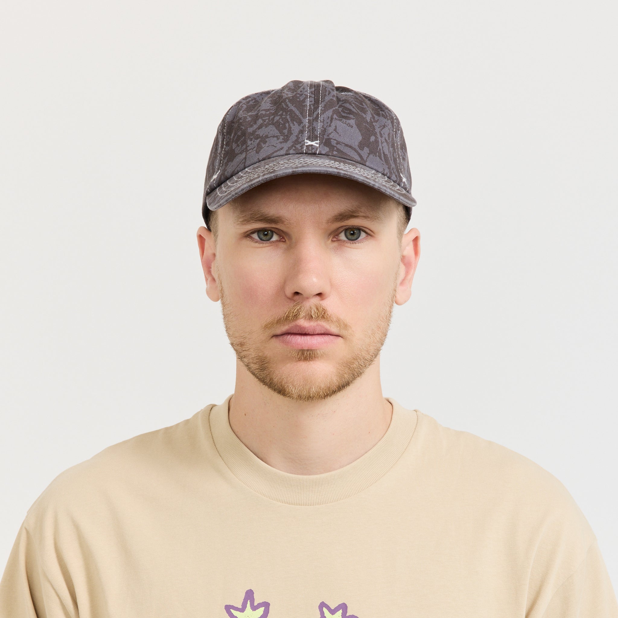 Woods Camo 6 Panel Cap Black
