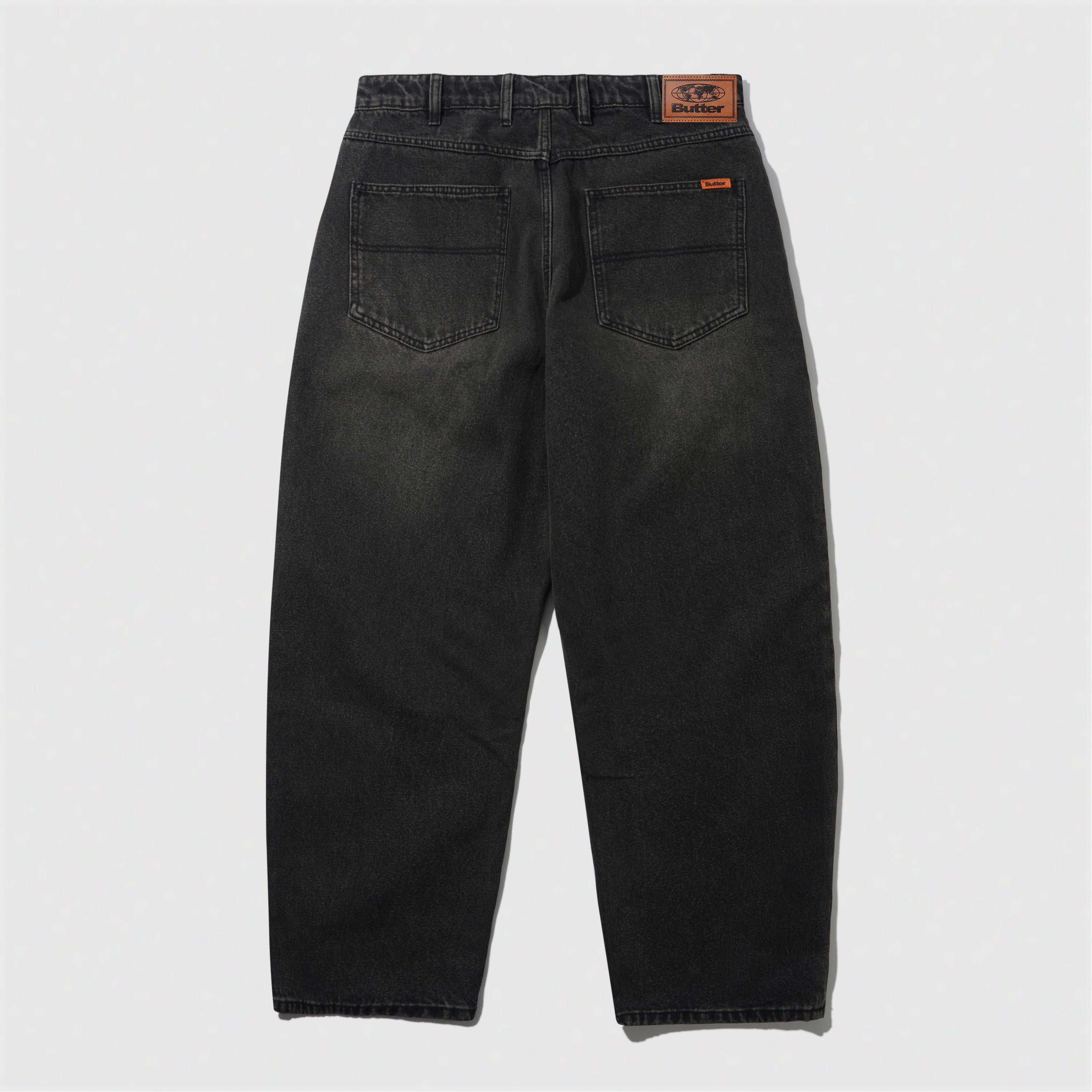 Baggy Denim Jeans Faded Black