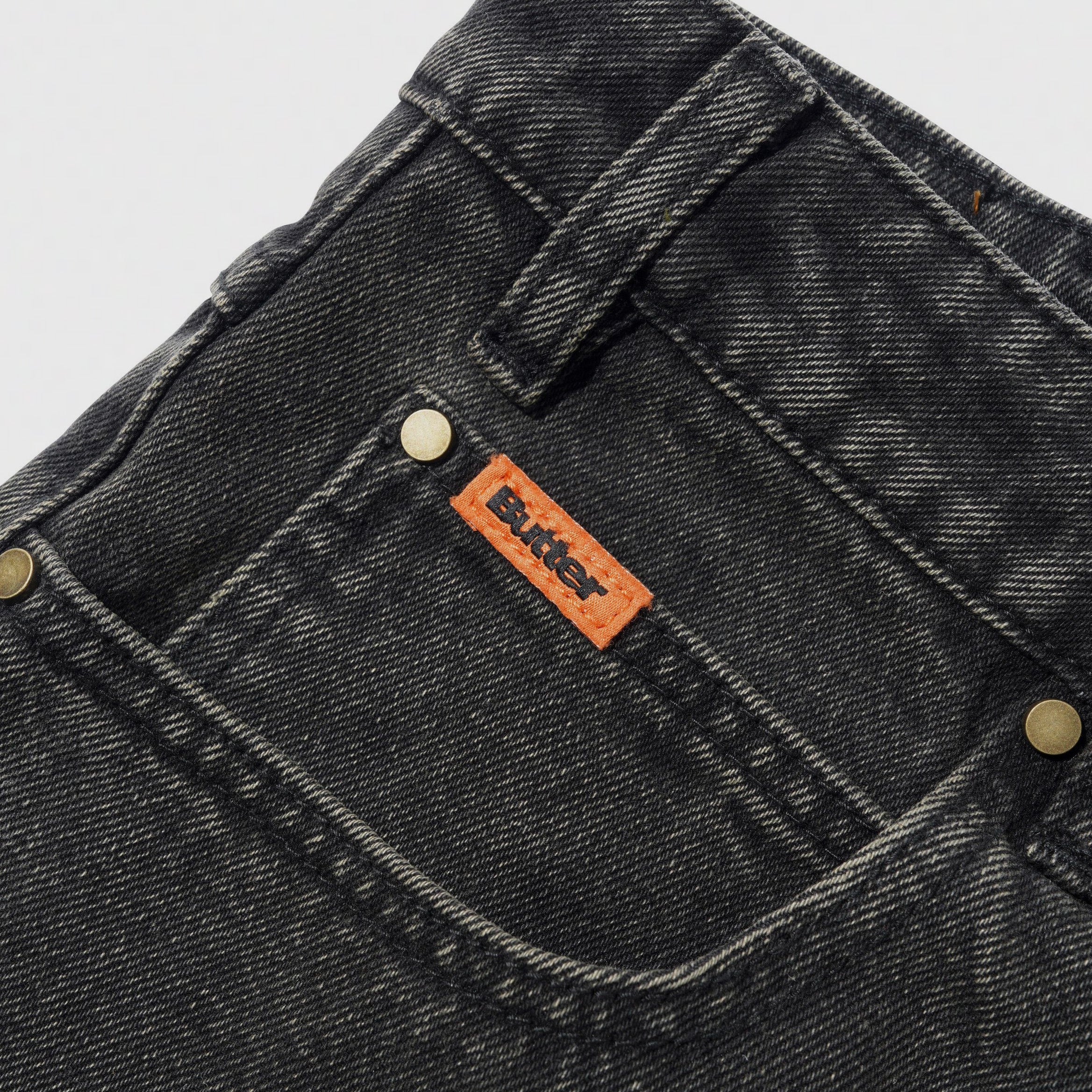 Baggy Denim Jeans Faded Black