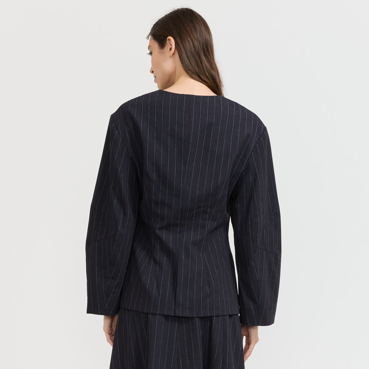 Botilma Blazer Navy Subtle Stripe