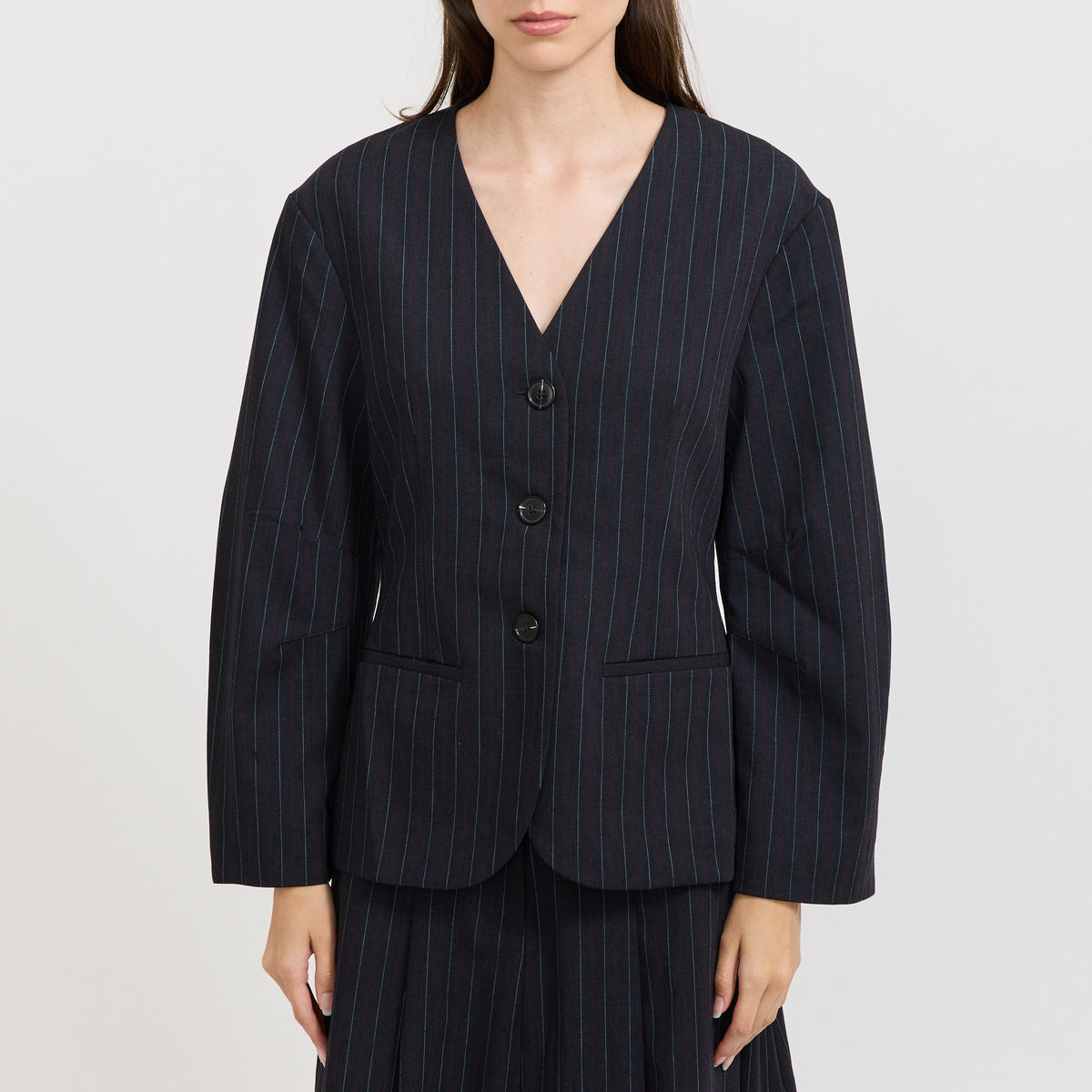 Botilma Blazer Navy Subtle Stripe