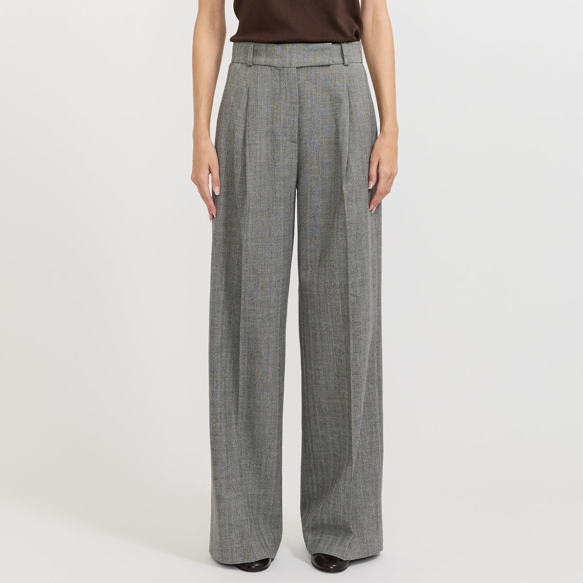 Neya Trousers Grey Subtle Stripe