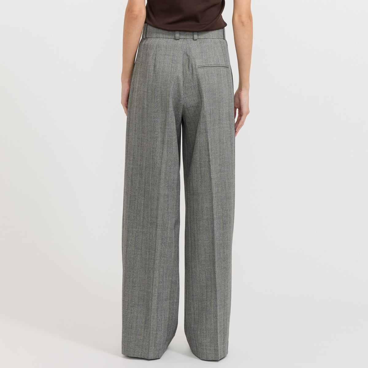Neya Trousers Grey Subtle Stripe