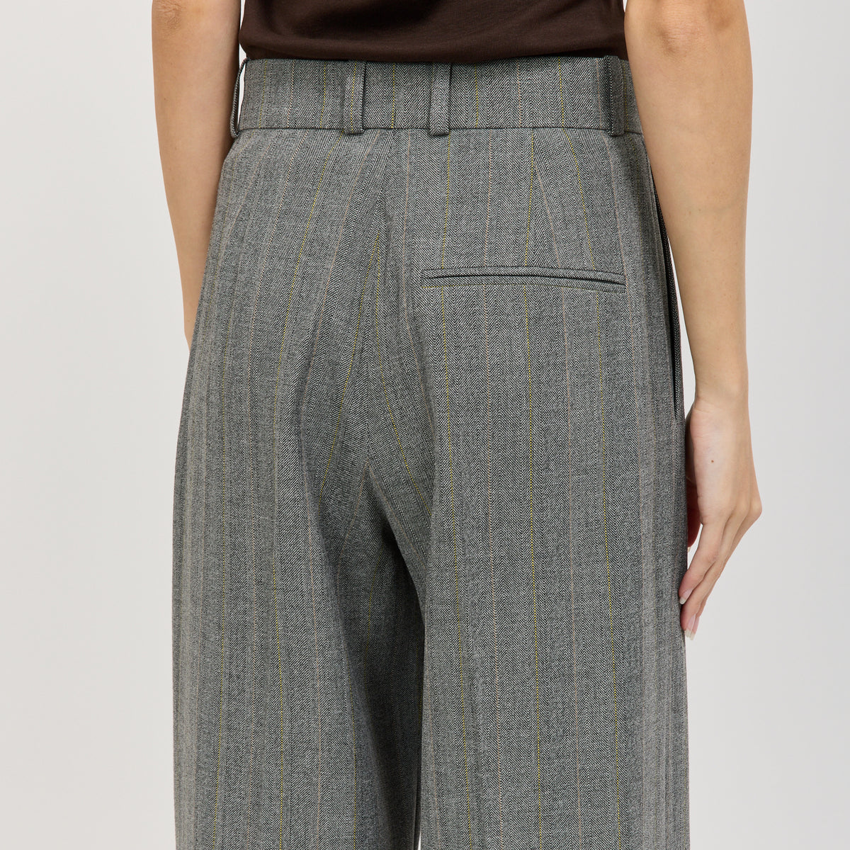 Neya Trousers Grey Subtle Stripe