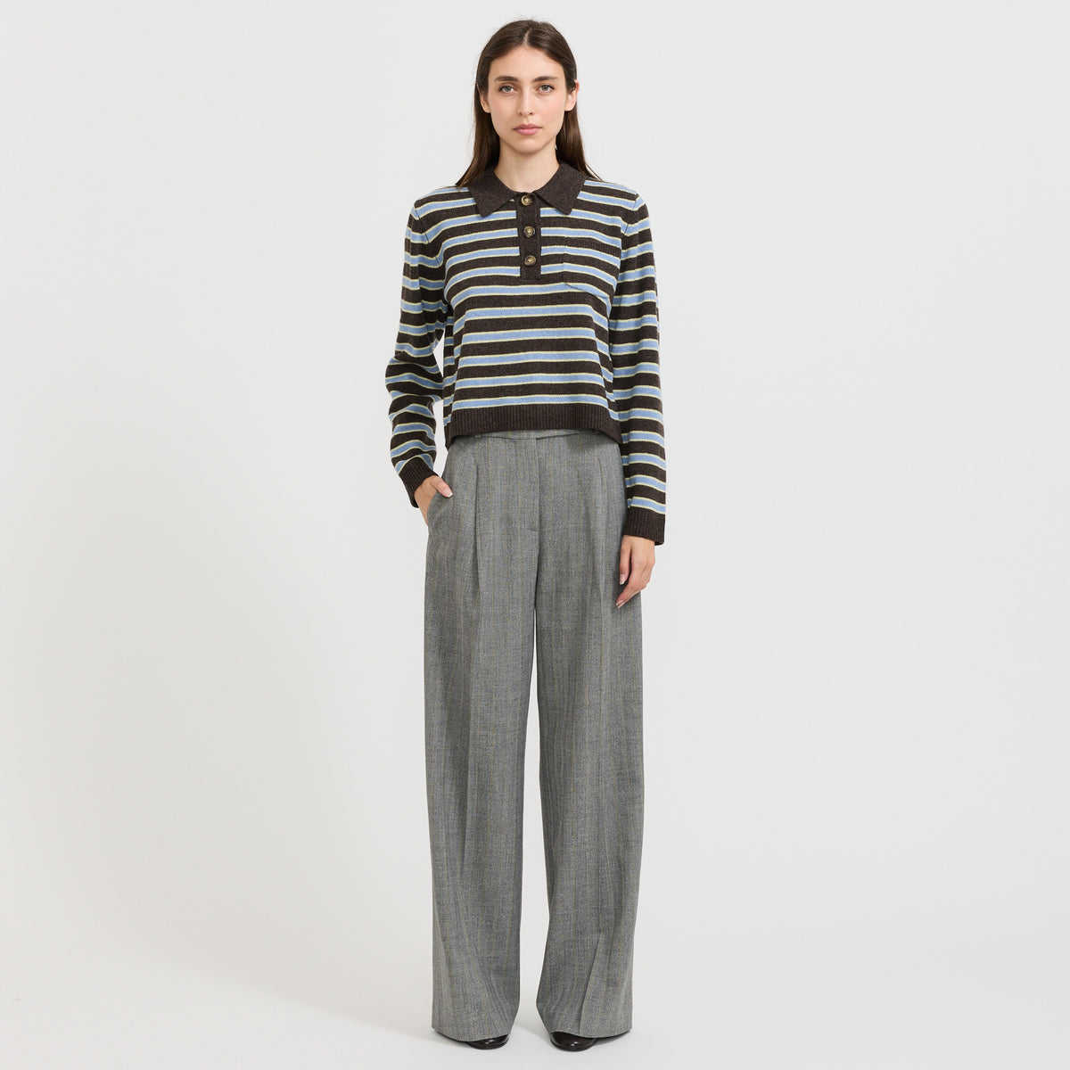 Cori Sweater Coffee Stripe