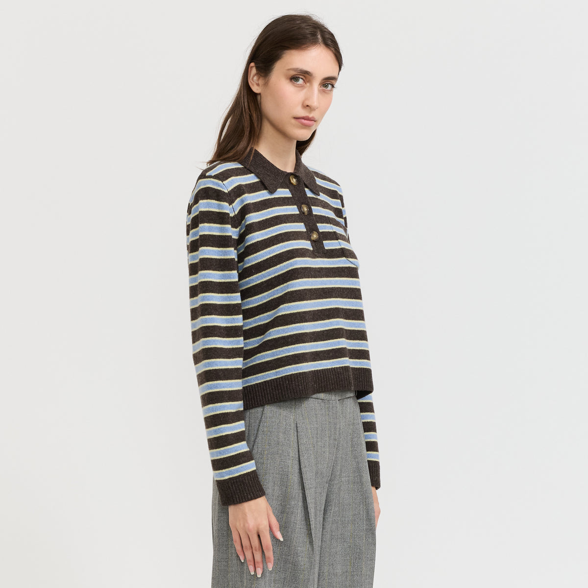 Cori Sweater Coffee Stripe