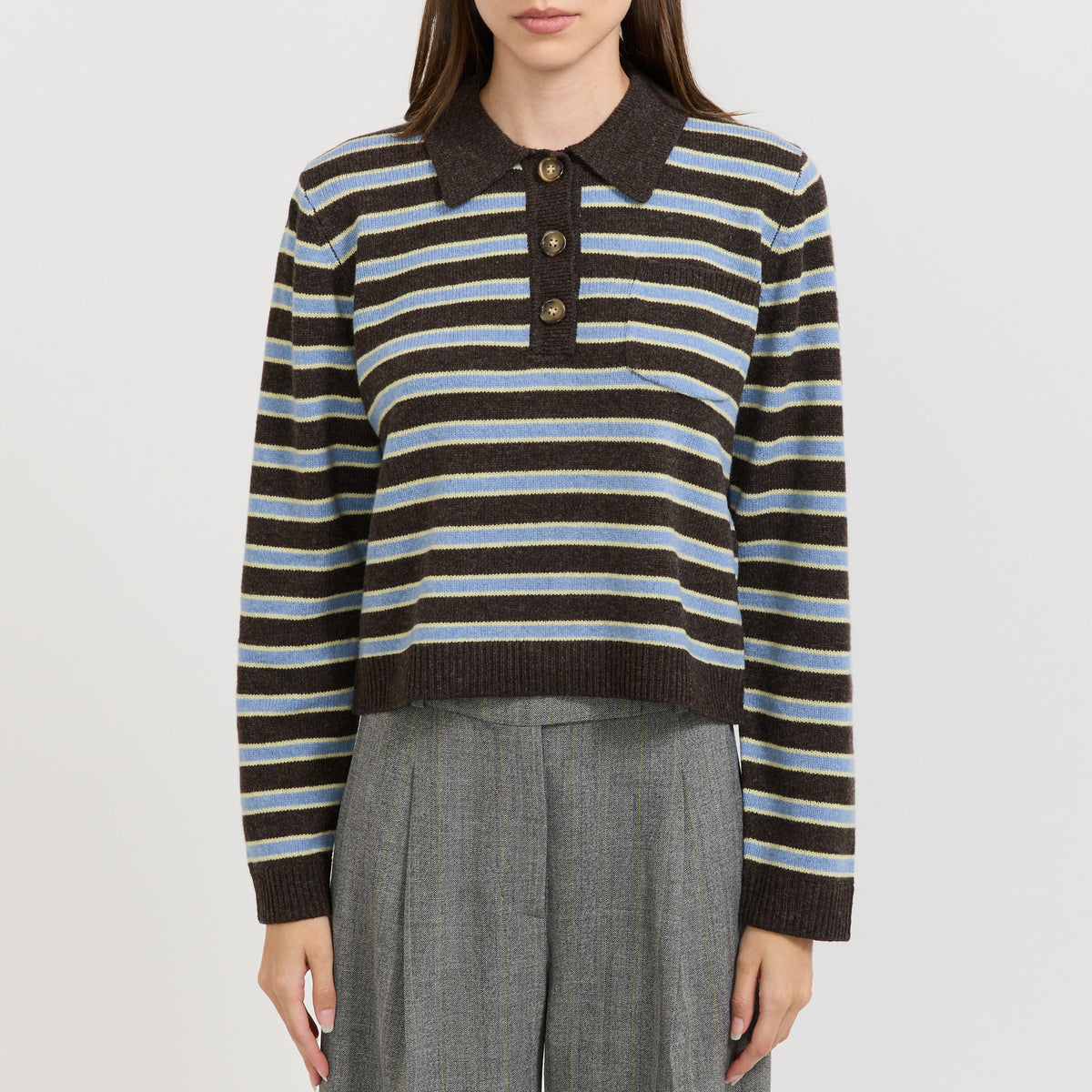 Cori Sweater Coffee Stripe