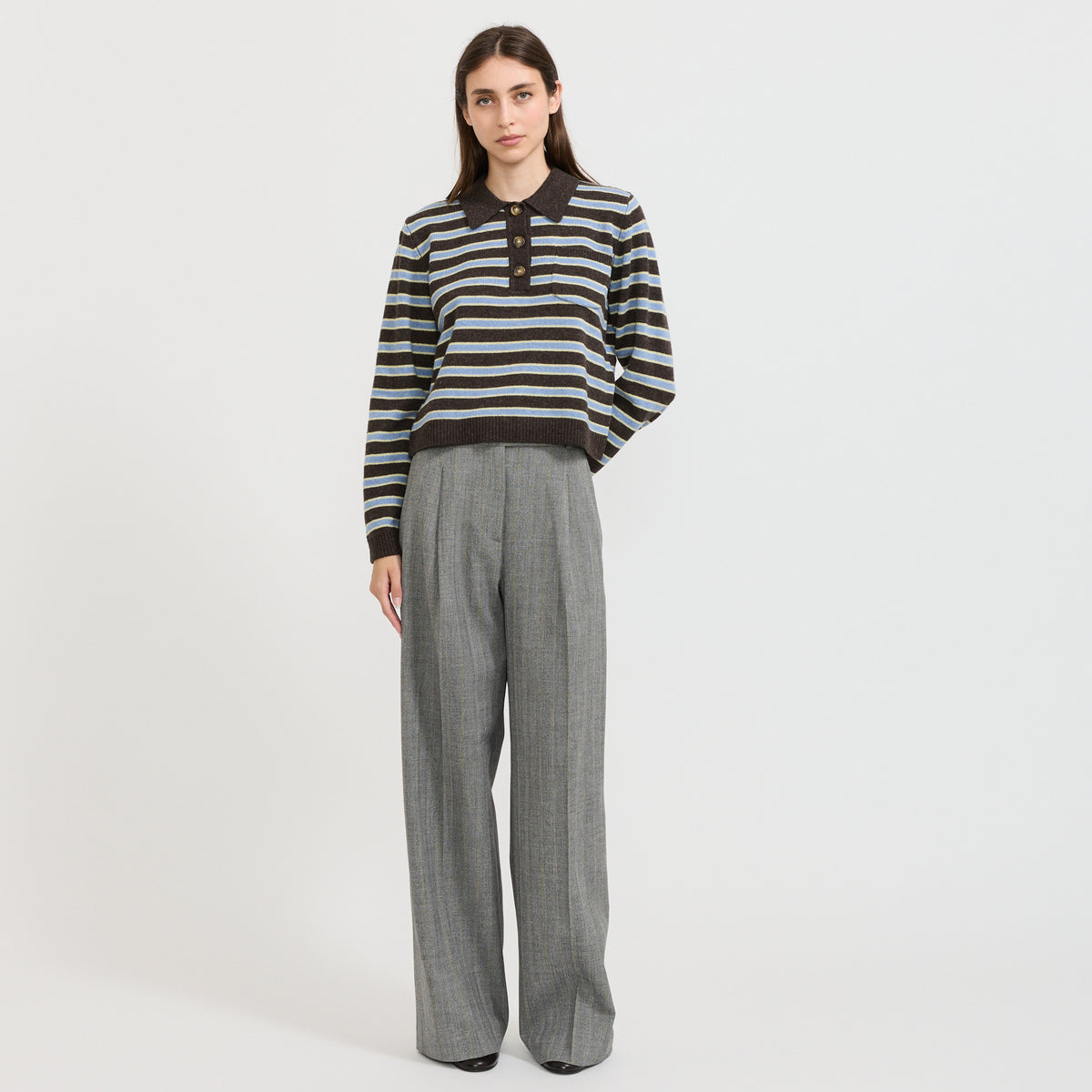 Cori Sweater Coffee Stripe