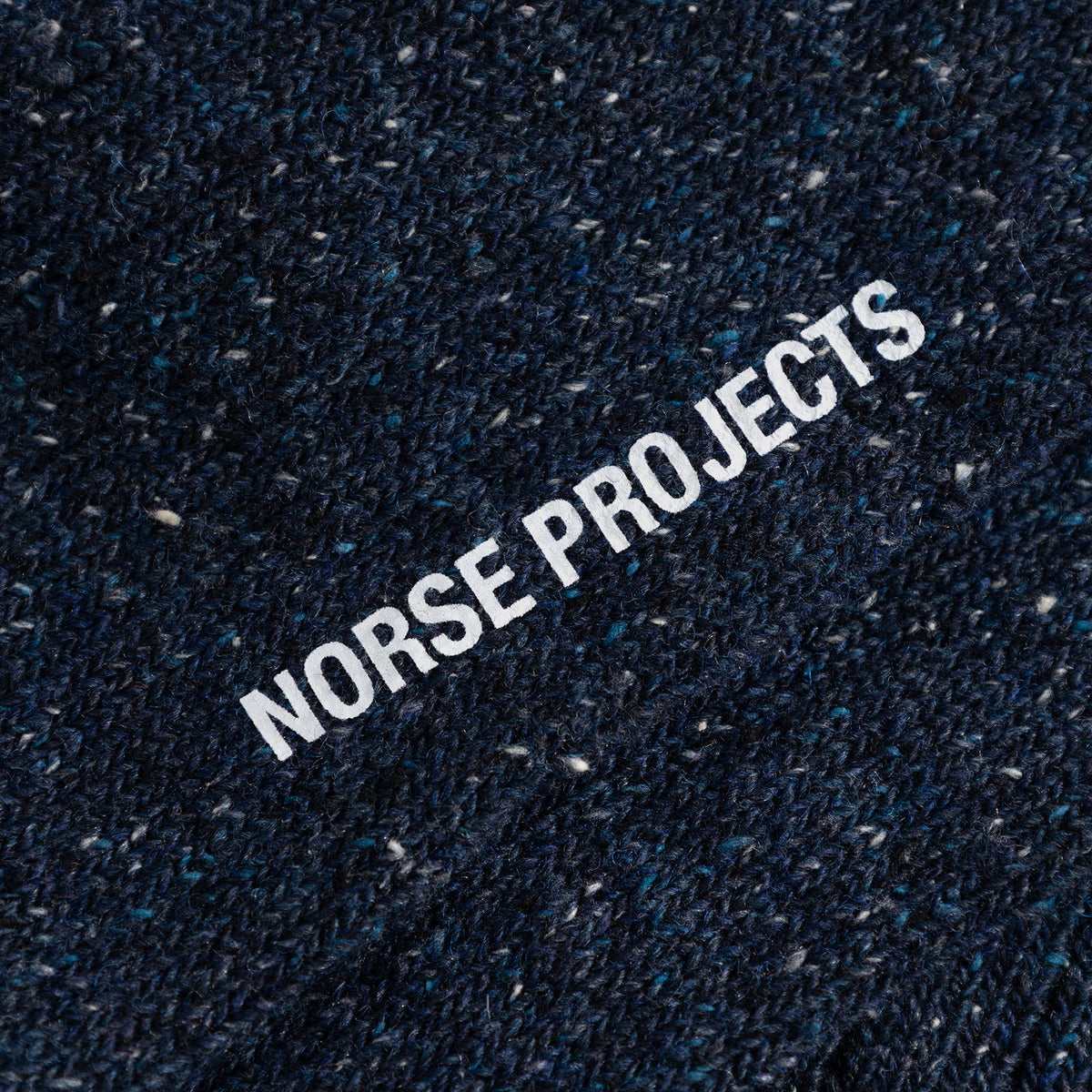 Bykle Neps Wool Rib Sock Dark Navy