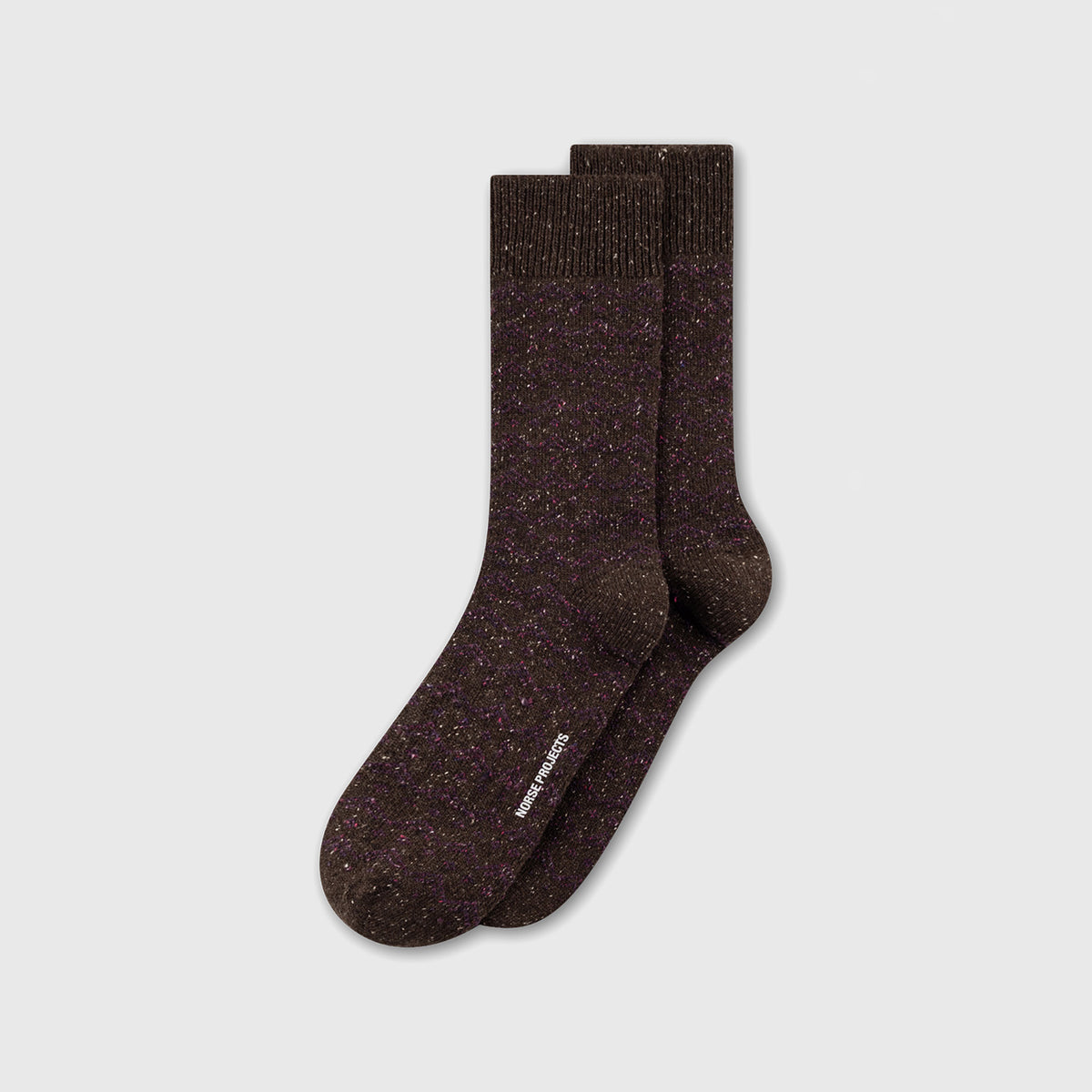 Bykle Neps Wool Rib Sock Olive Night