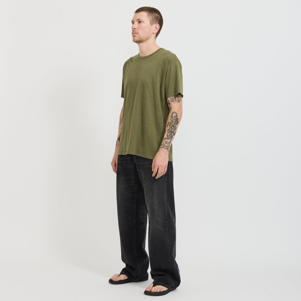 Nudie Jeans Co. | Roffe T-Shirt Olive Green | Maplestore