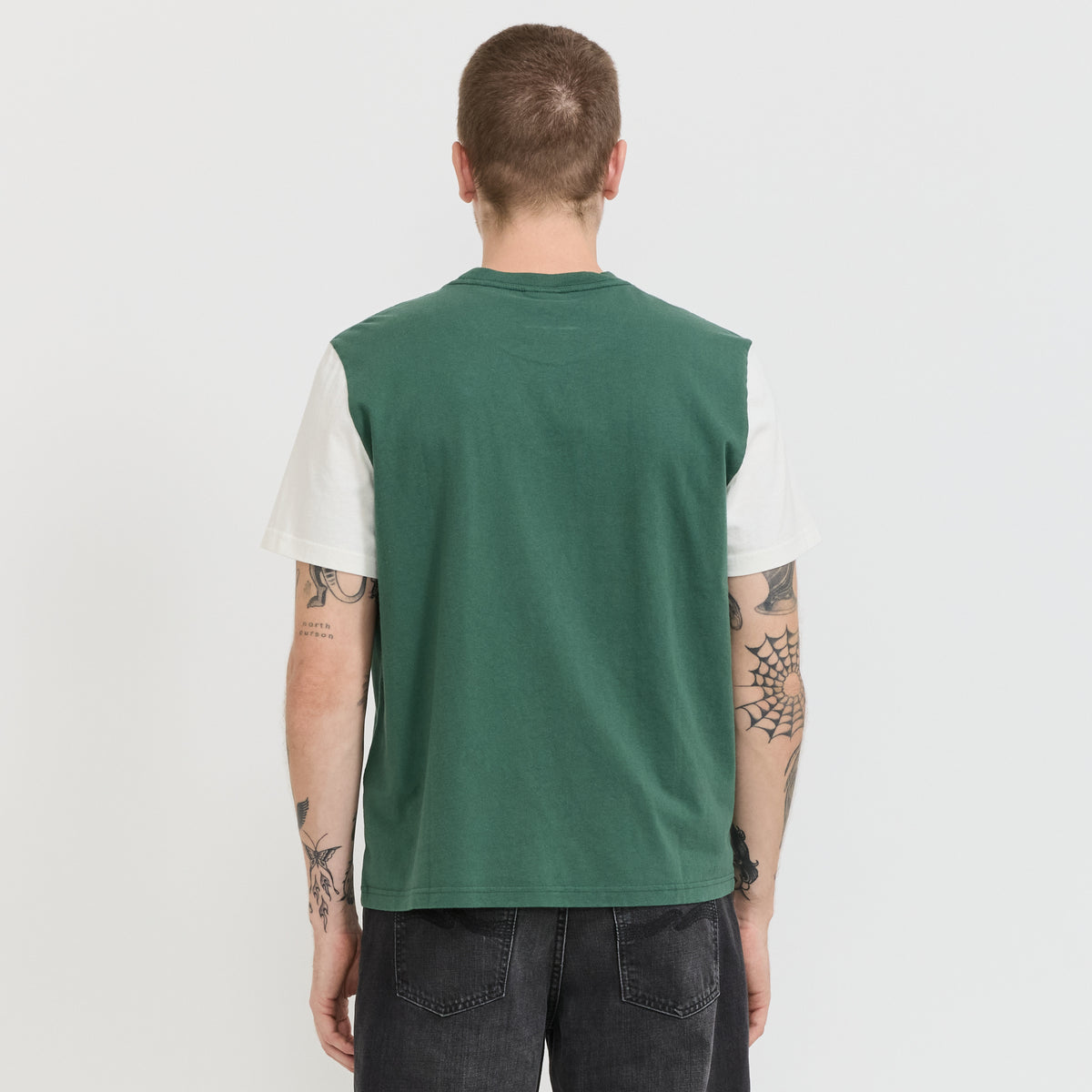 Nudie Jeans Co. | Roy Short T-Shirt Cowbell Off White/Green | Maplestore