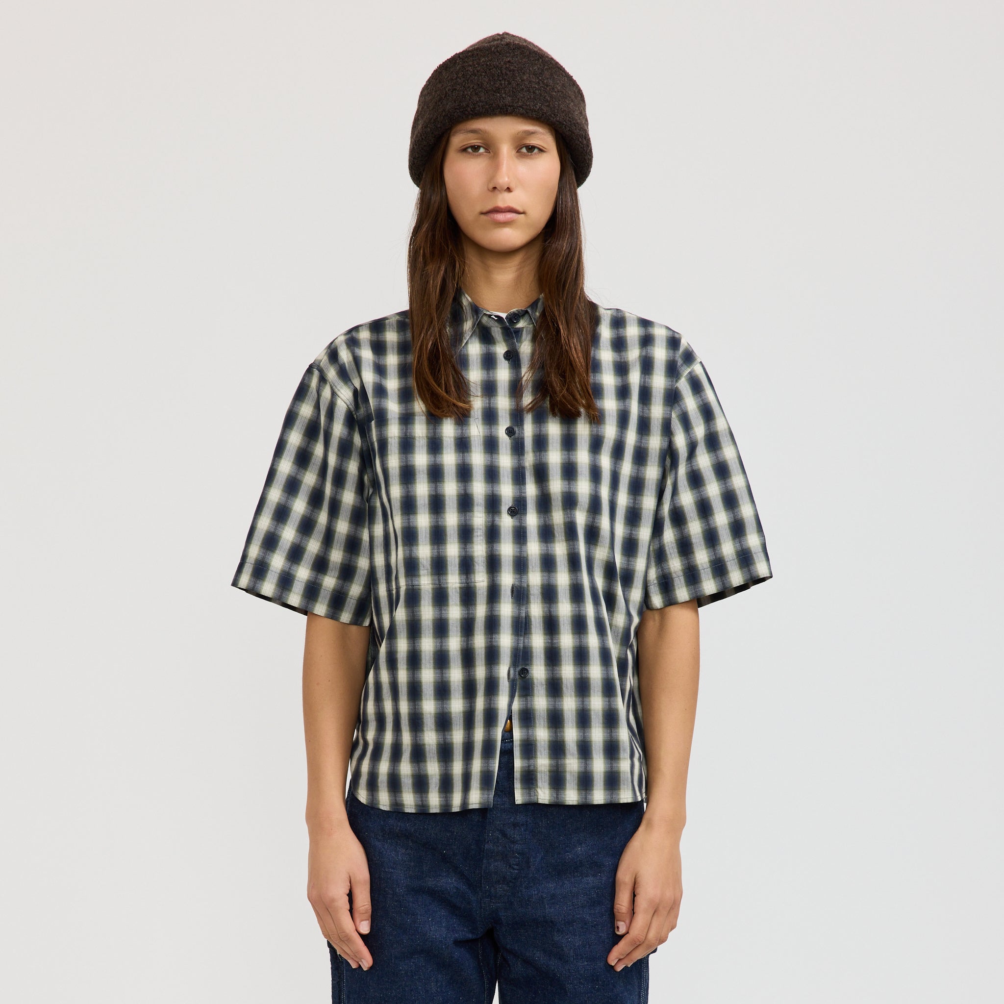 Recycled Wool Watch Cap Brown