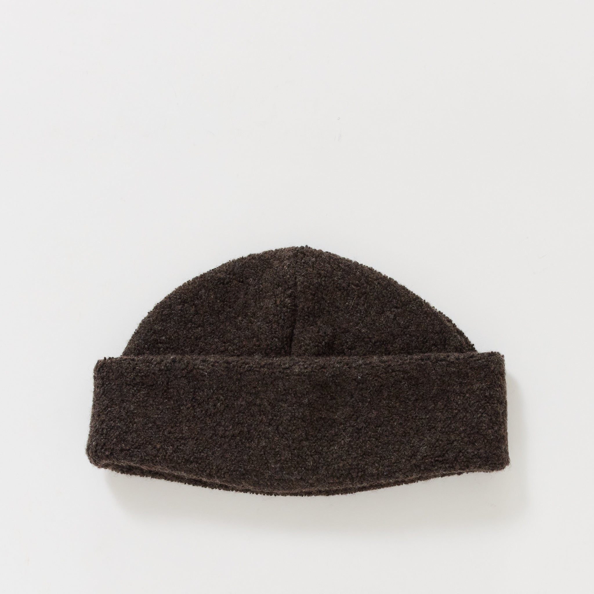 Recycled Wool Watch Cap Brown