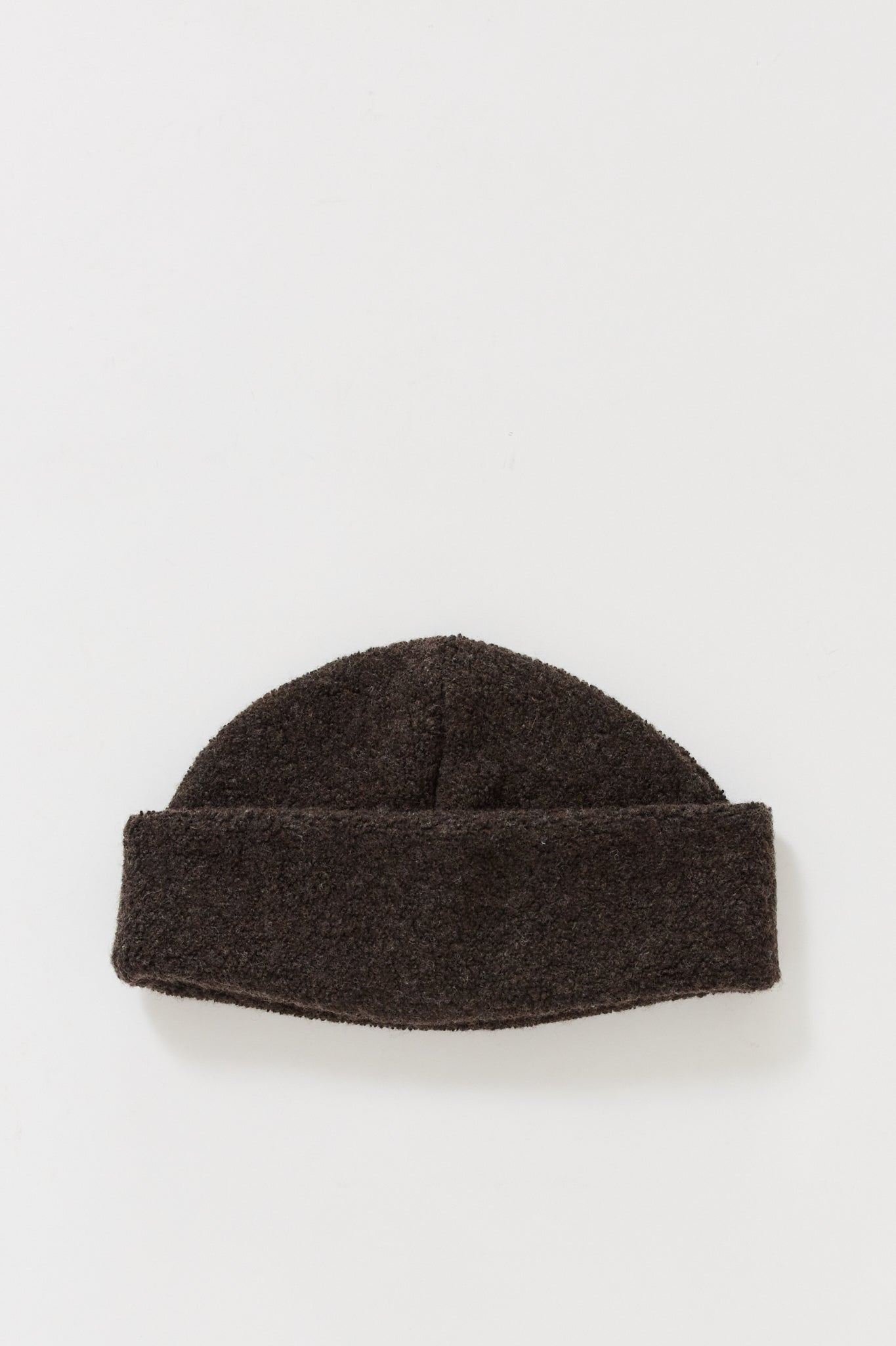 Recycled Wool Watch Cap Brown