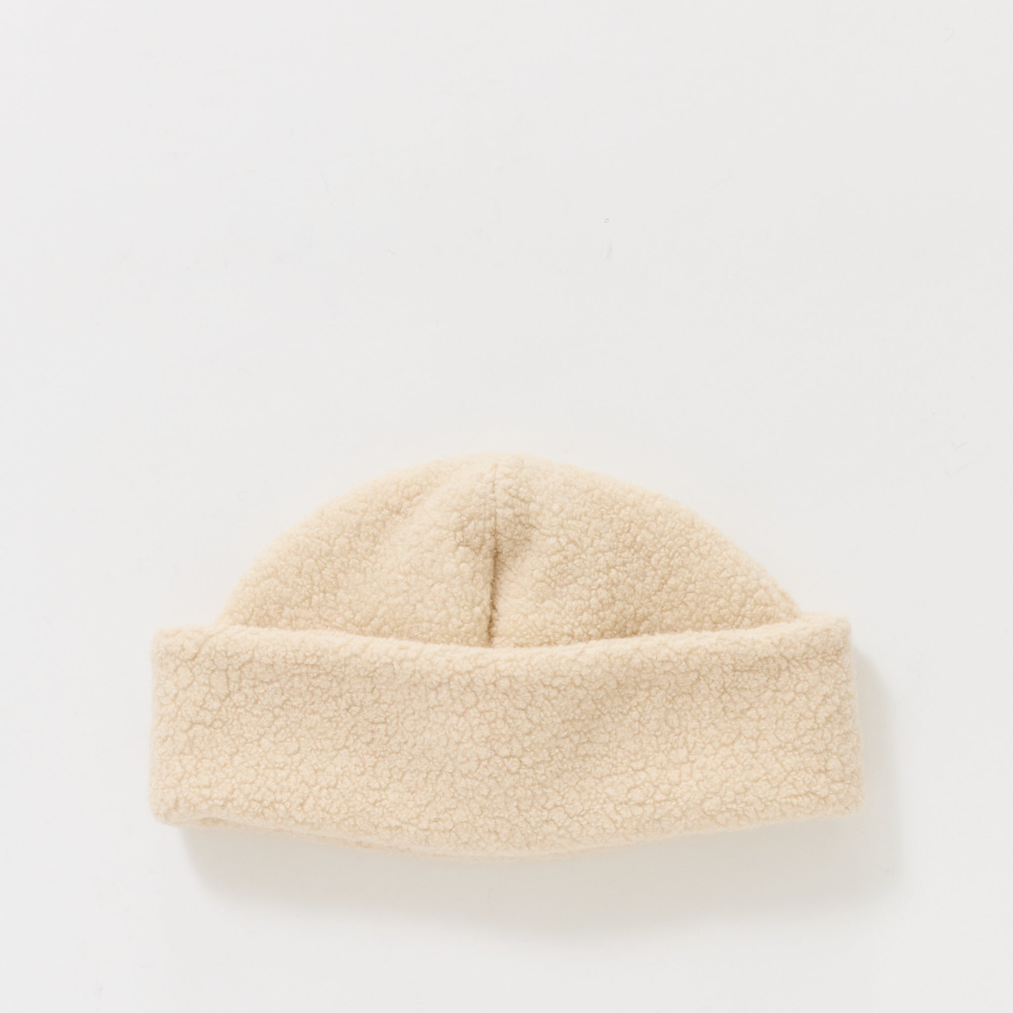 Recycled Wool Watch Cap Beige