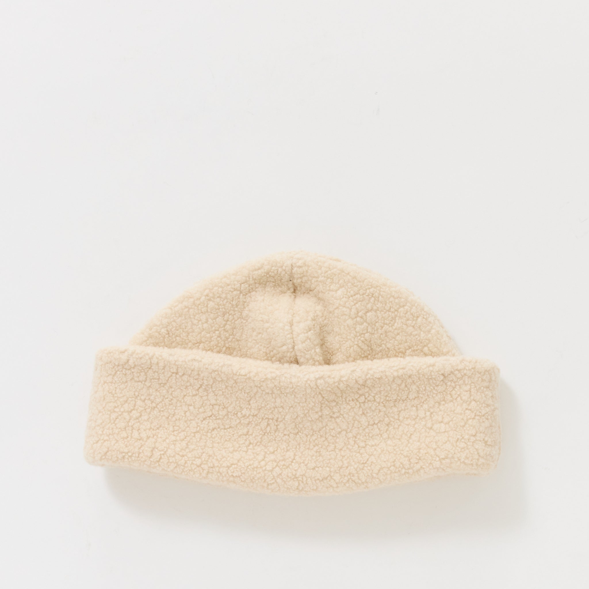 Recycled Wool Watch Cap Beige
