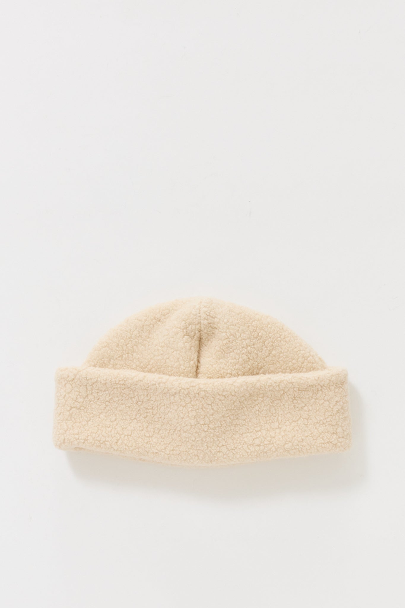 Recycled Wool Watch Cap Beige