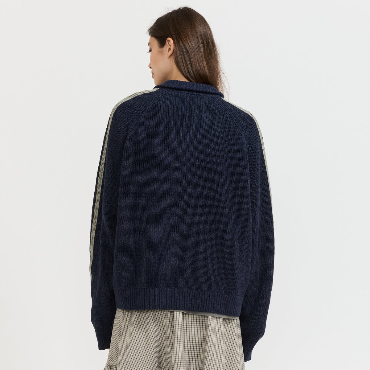 Wolfe Zip Knit Navy
