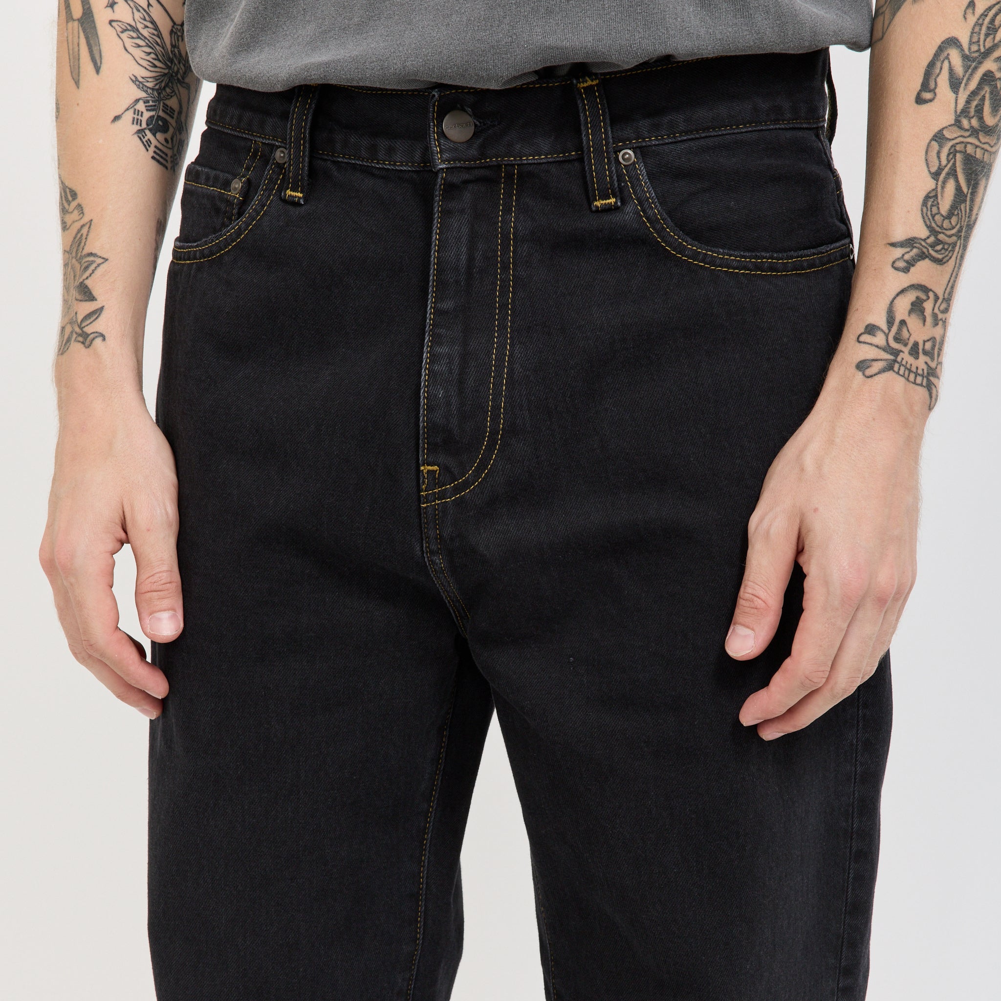 Aaron Pant Black Stone Washed