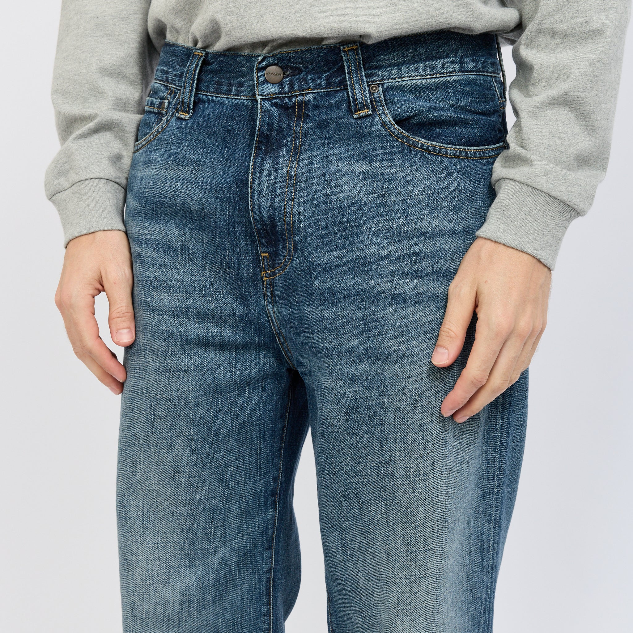 Carhartt WIP | Aaron Pant Blue Dark Used Wash | Maplestore