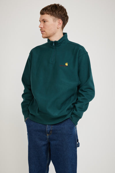 Carhartt WIP | Half Zip American Script Sweat Botanic | Maplestore