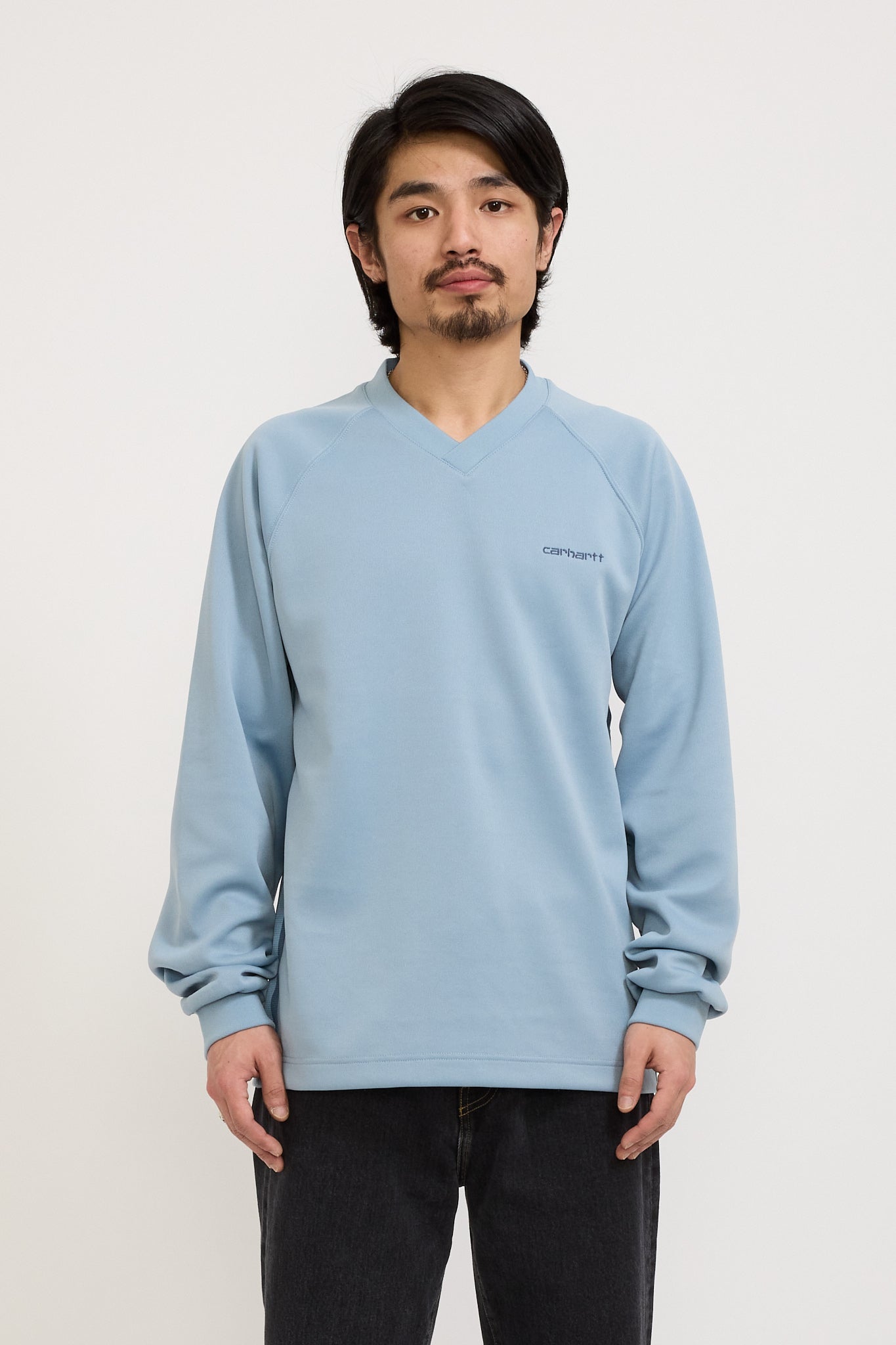 Carhartt WIP | Bolan V-Neck Sweat Dusty Ice/Positano | Maplestore