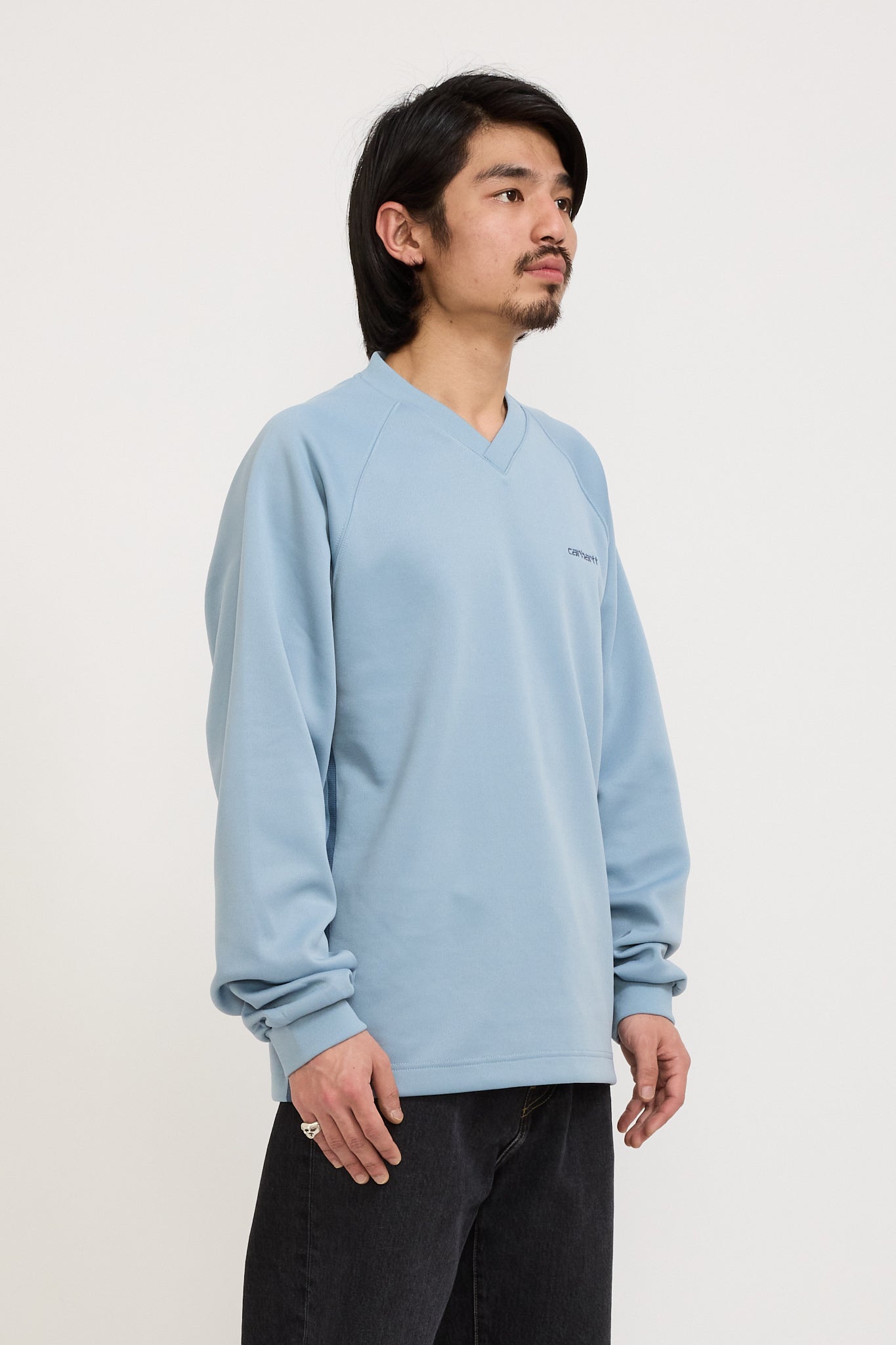 Carhartt WIP | Bolan V-Neck Sweat Dusty Ice/Positano | Maplestore