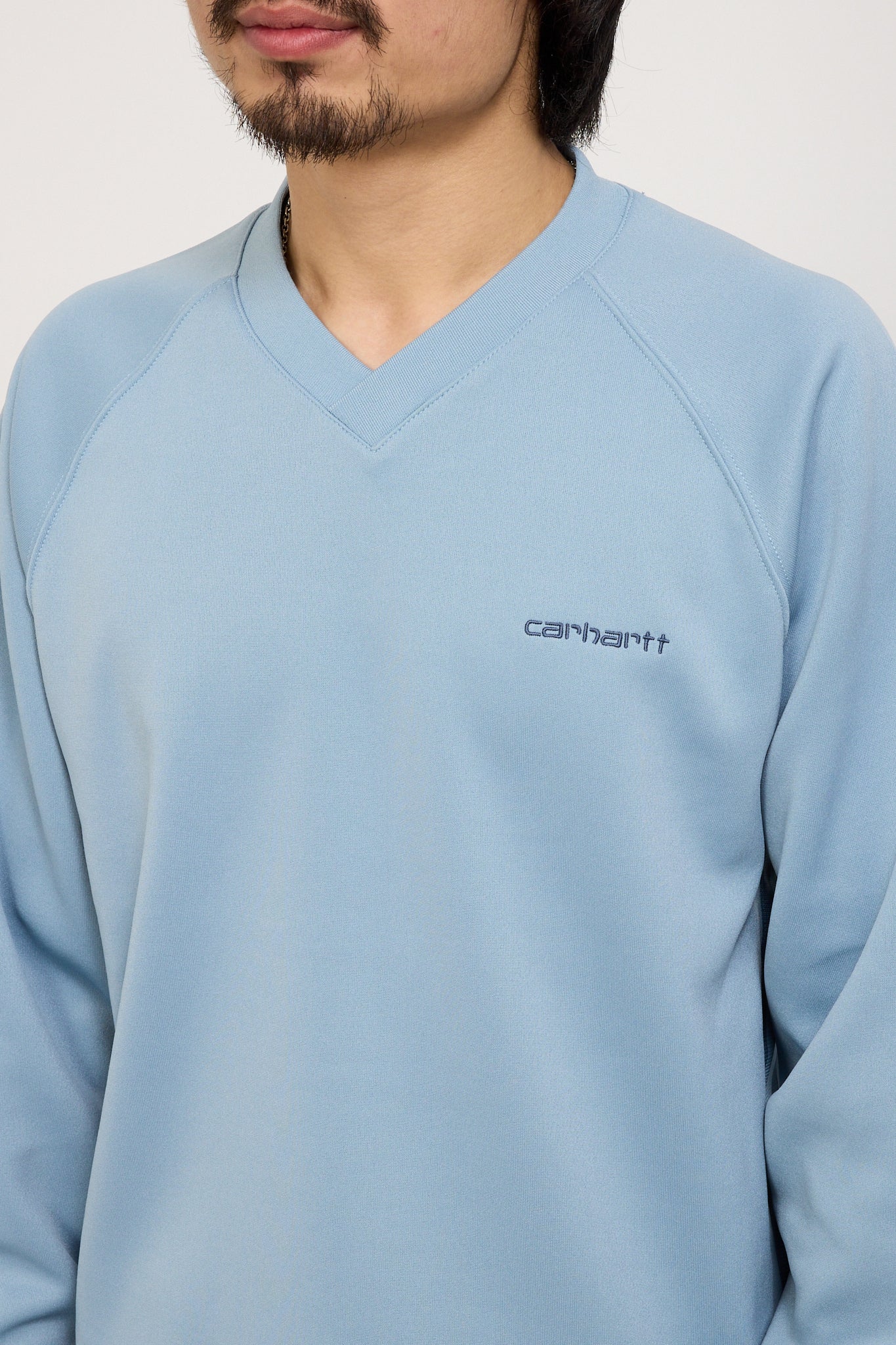 Carhartt WIP | Bolan V-Neck Sweat Dusty Ice/Positano | Maplestore