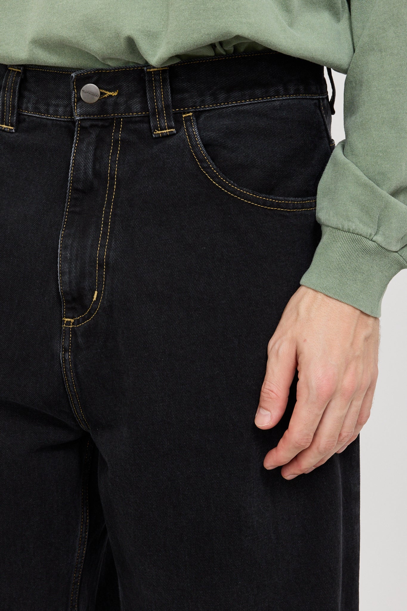 Carhartt WIP | Brandon Pant Black Stone Washed | Maplestore