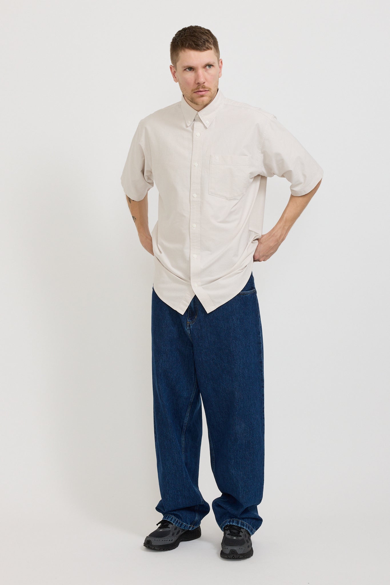S/S Braxton Shirt Fleur De Sel/Wax