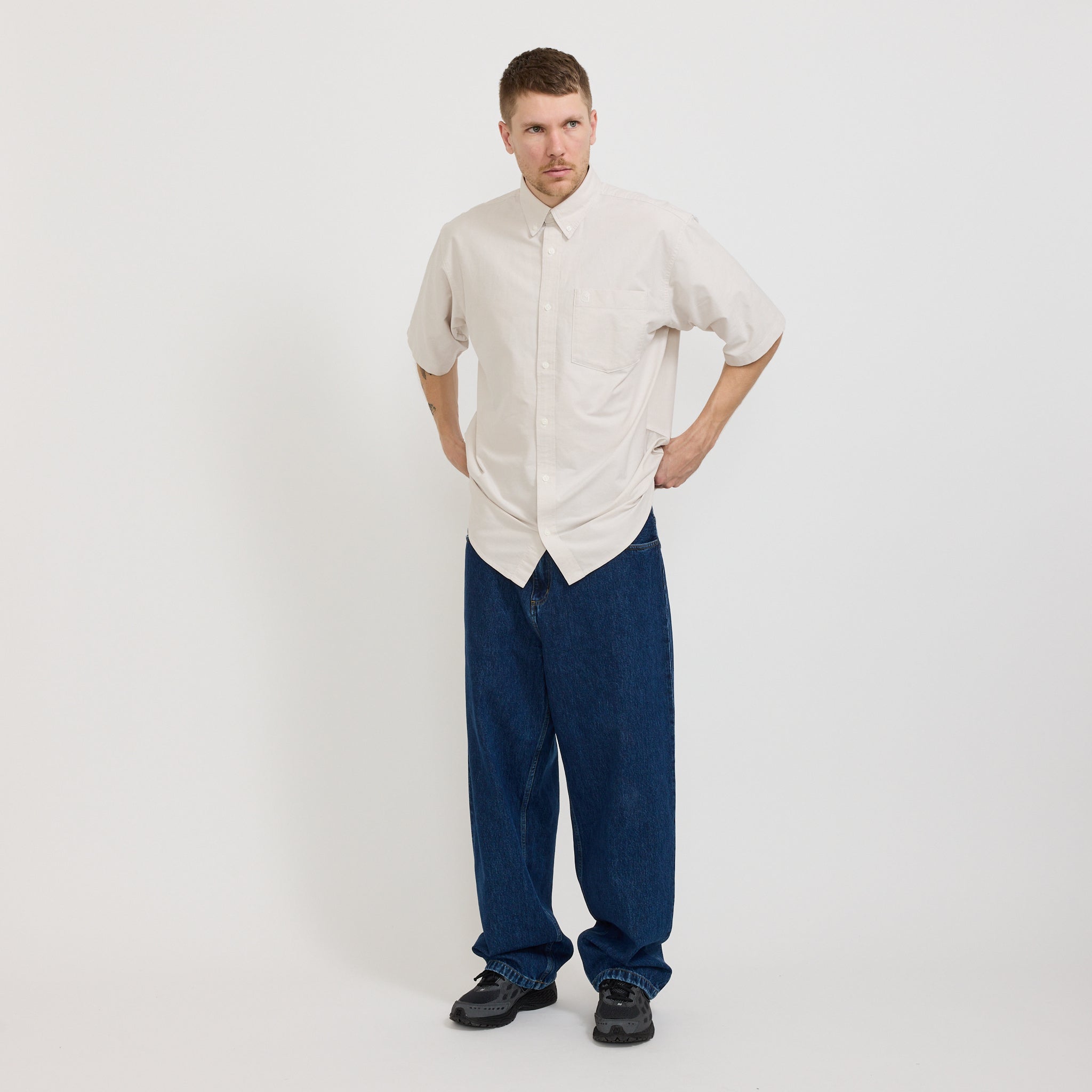S/S Braxton Shirt Fleur De Sel/Wax